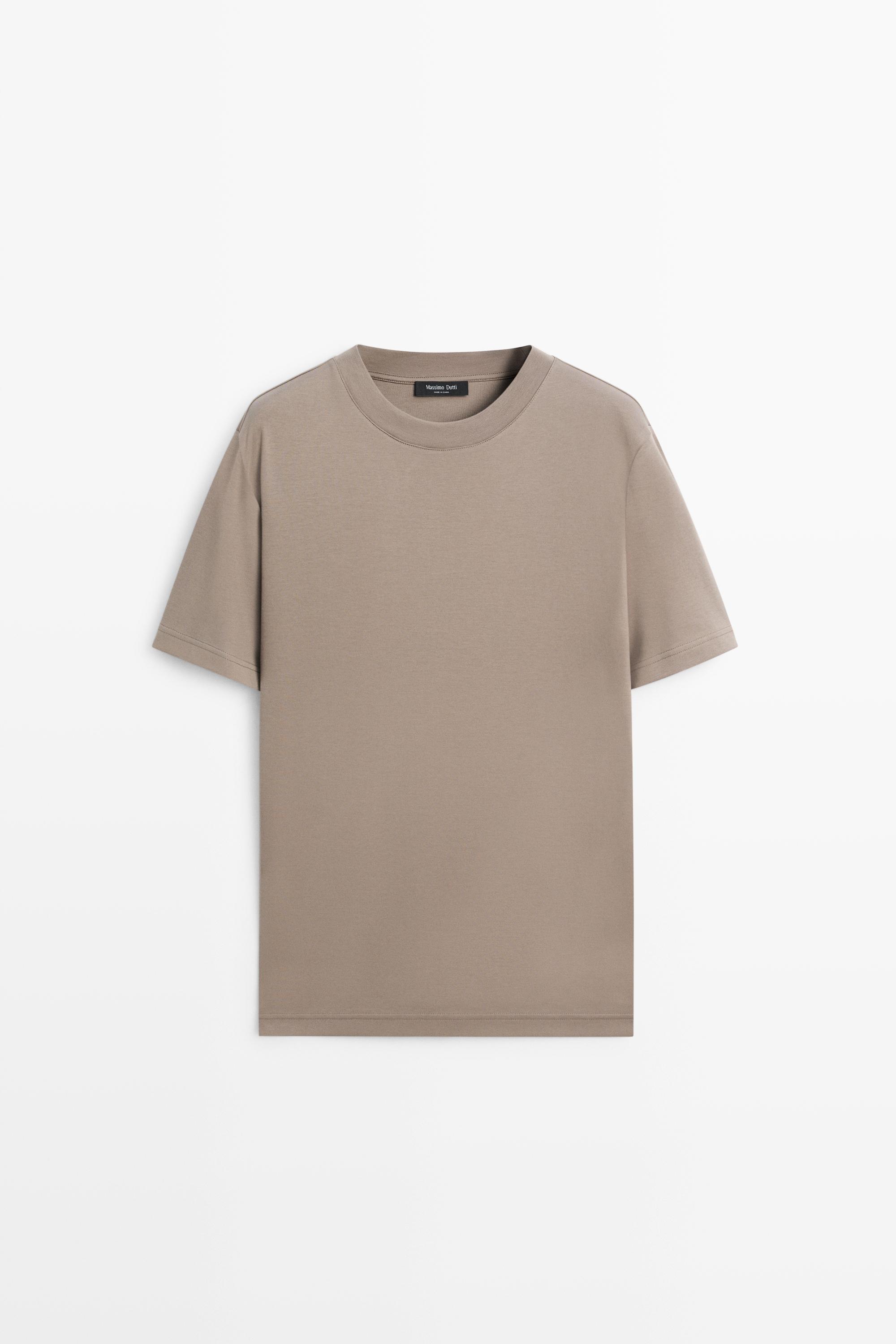 Massimo Dutti Kısa kollu dikiş detaylı t-shirt