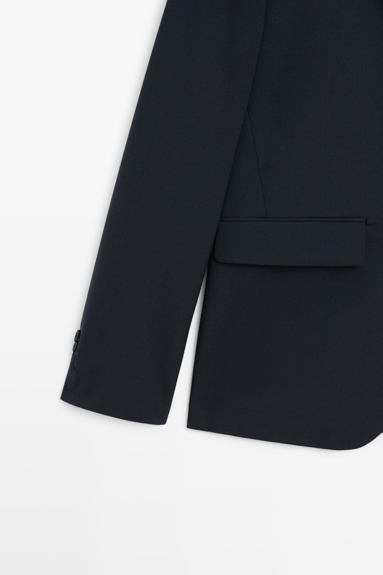 Wool blend suit blazer — NAVY BLUE