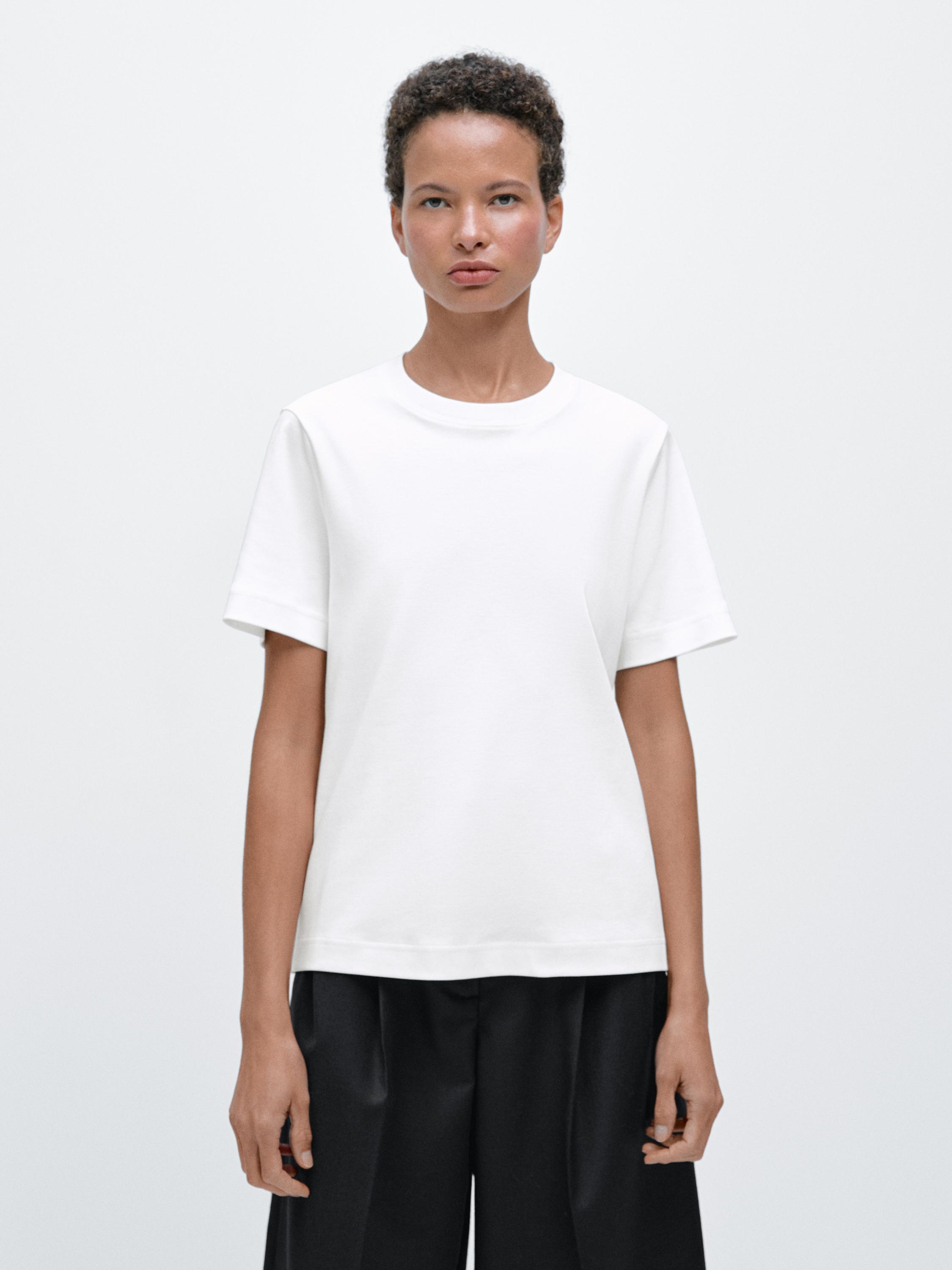 Short sleeve interlock T-shirt — Off white