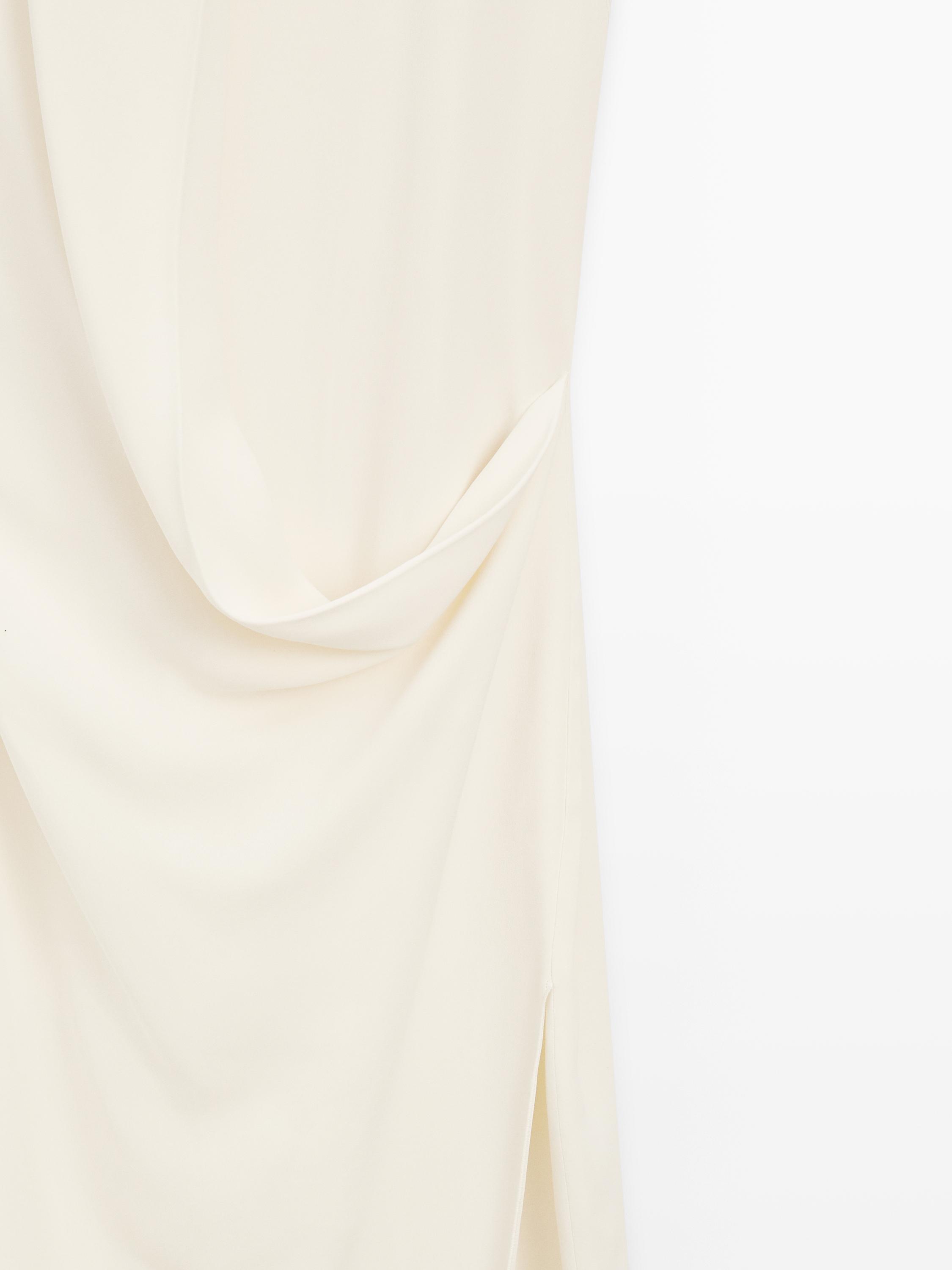 Midi dress with back detail - STUDIO — CREAM