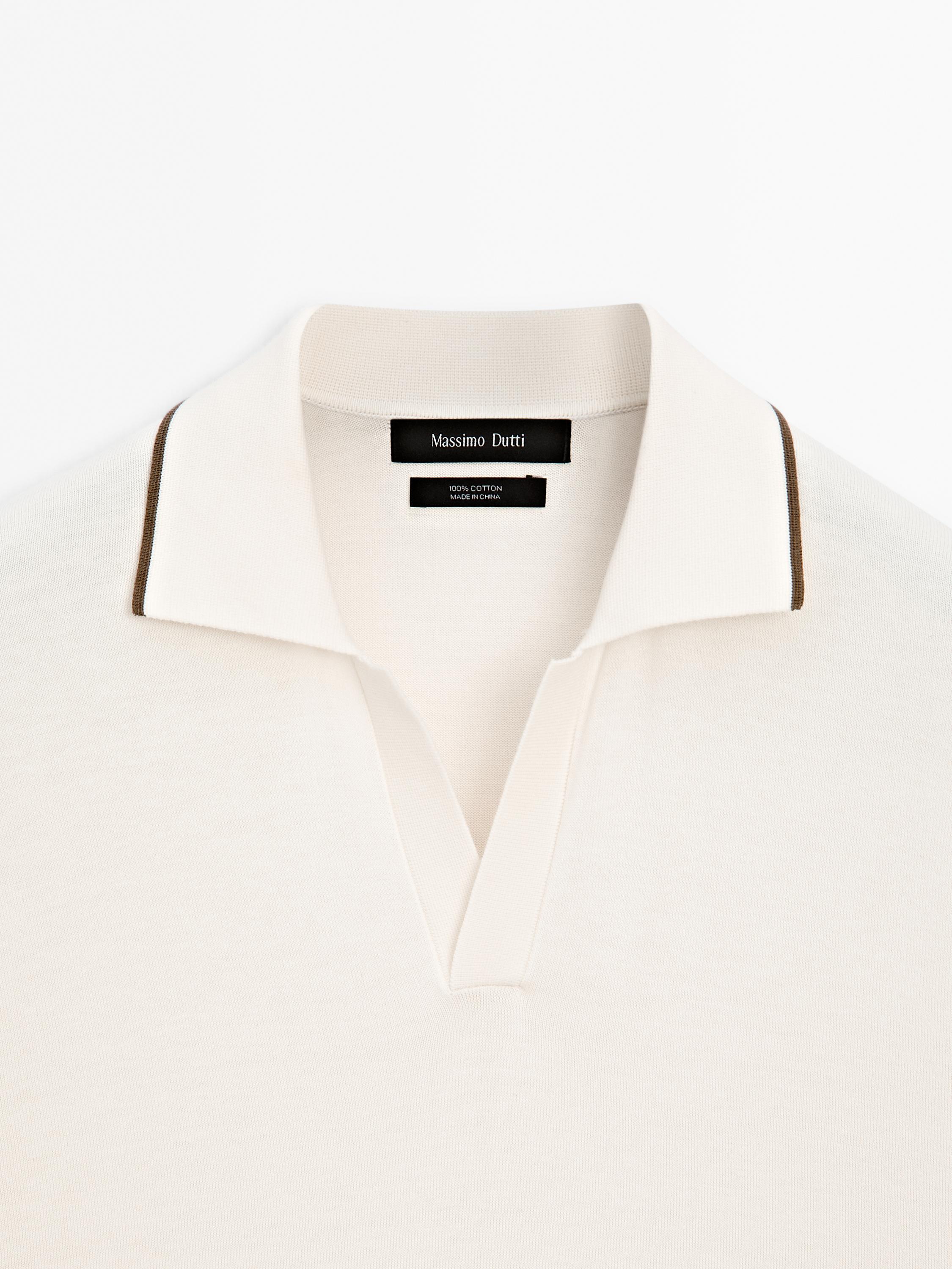 Polo en maille détail contrastant