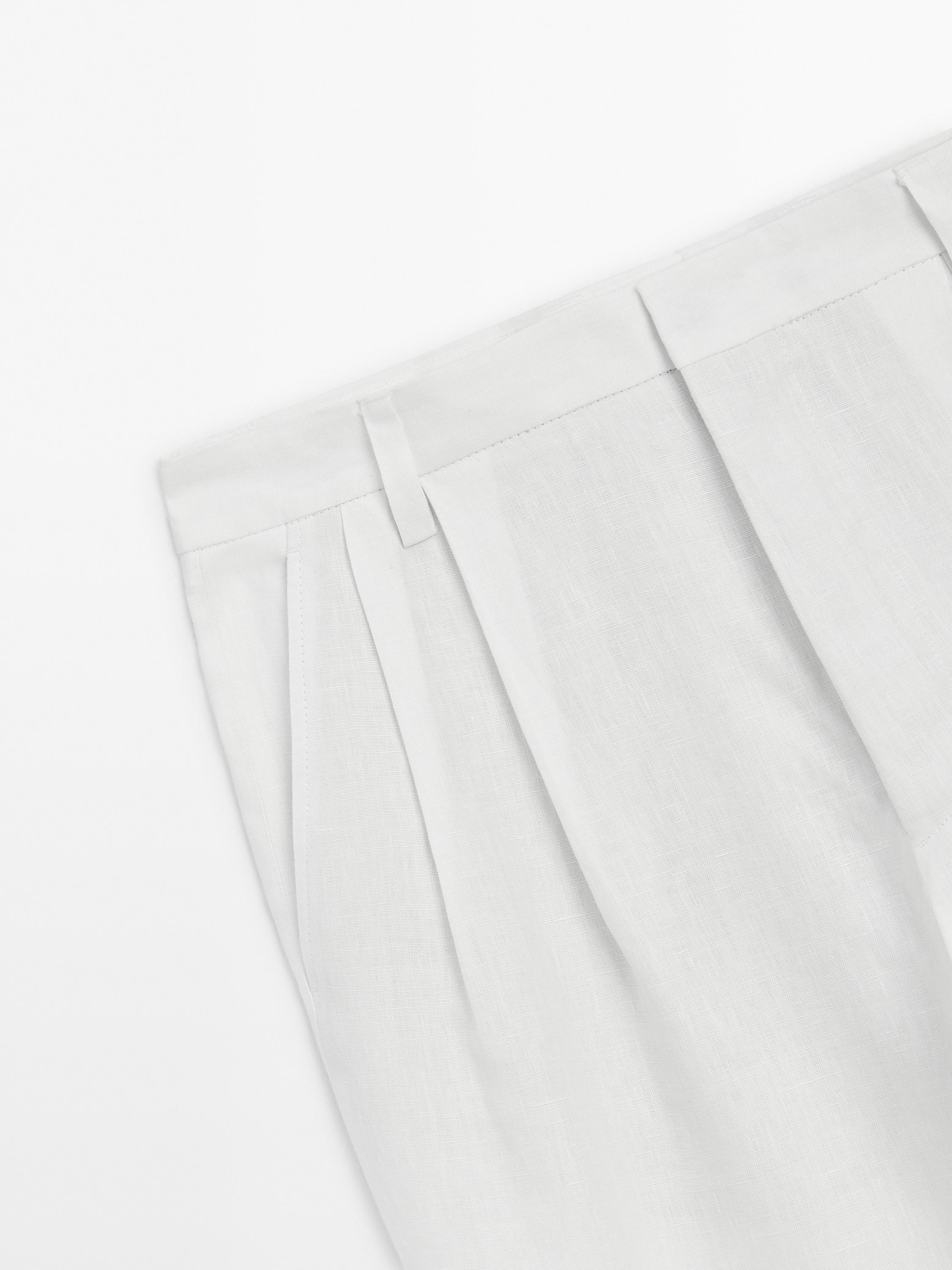 100% linen double dart trousers - Limited Edition