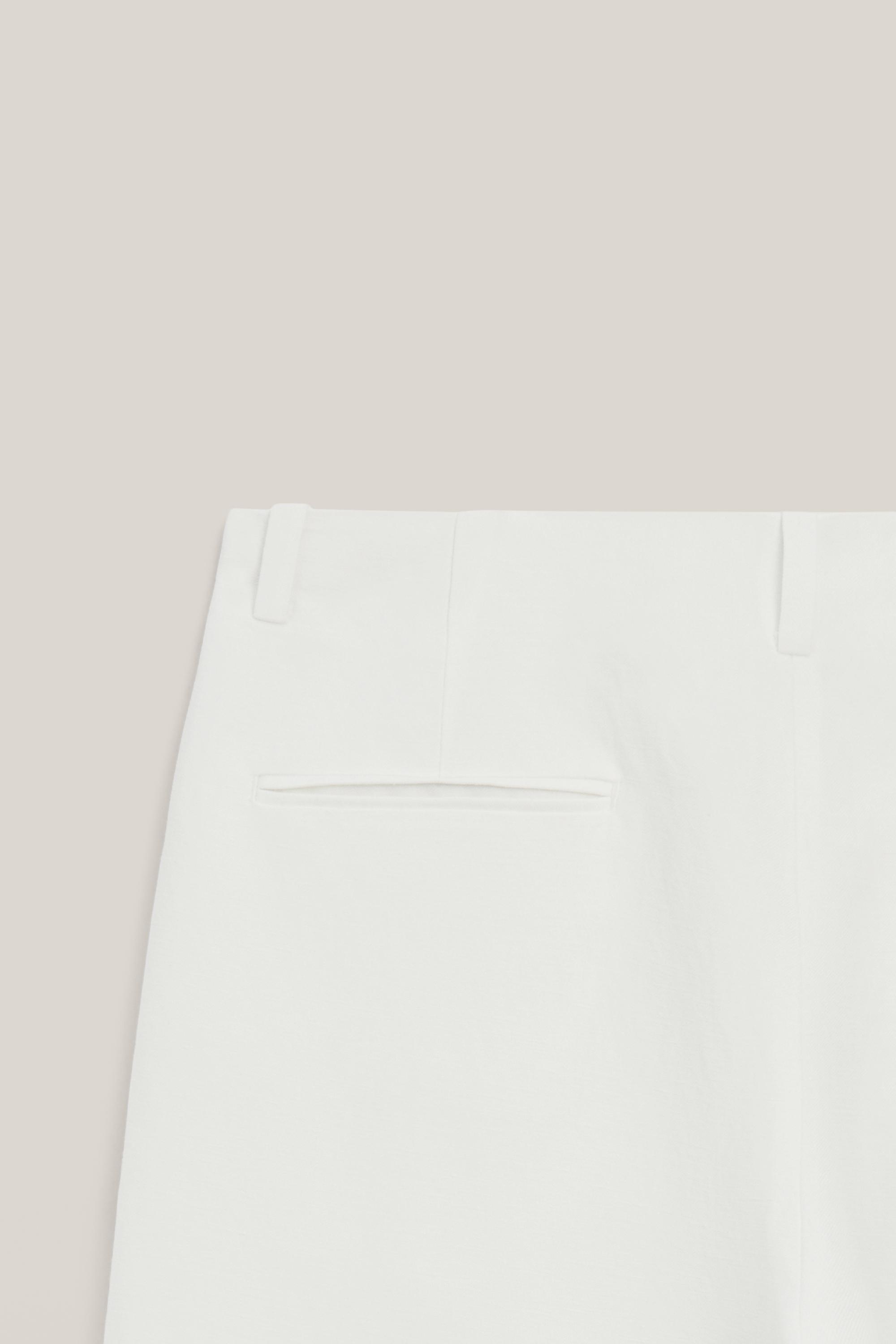 Flowing linen blend trousers with darts - LIMITED EDITION — Off white