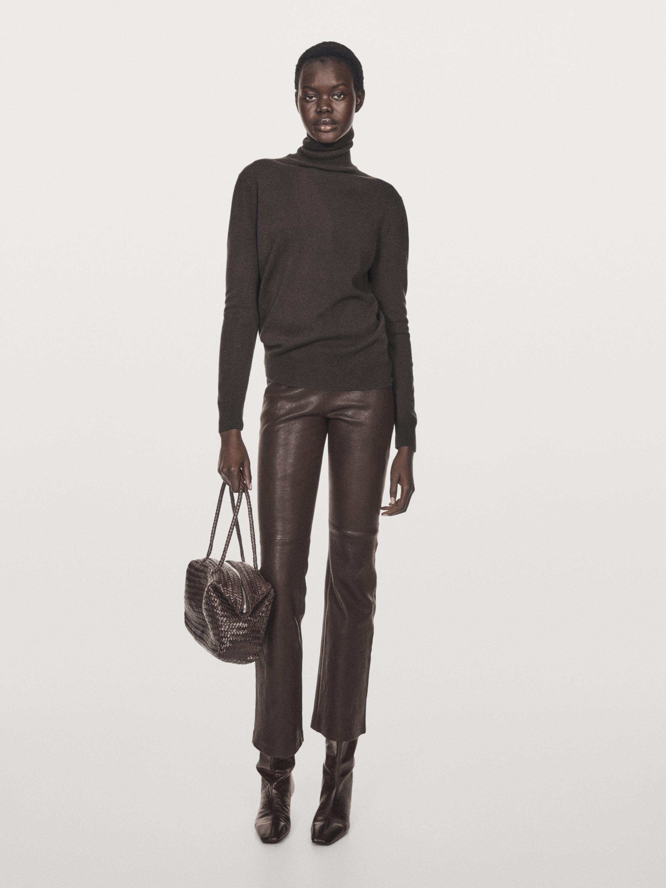 Wool blend high neck sweater