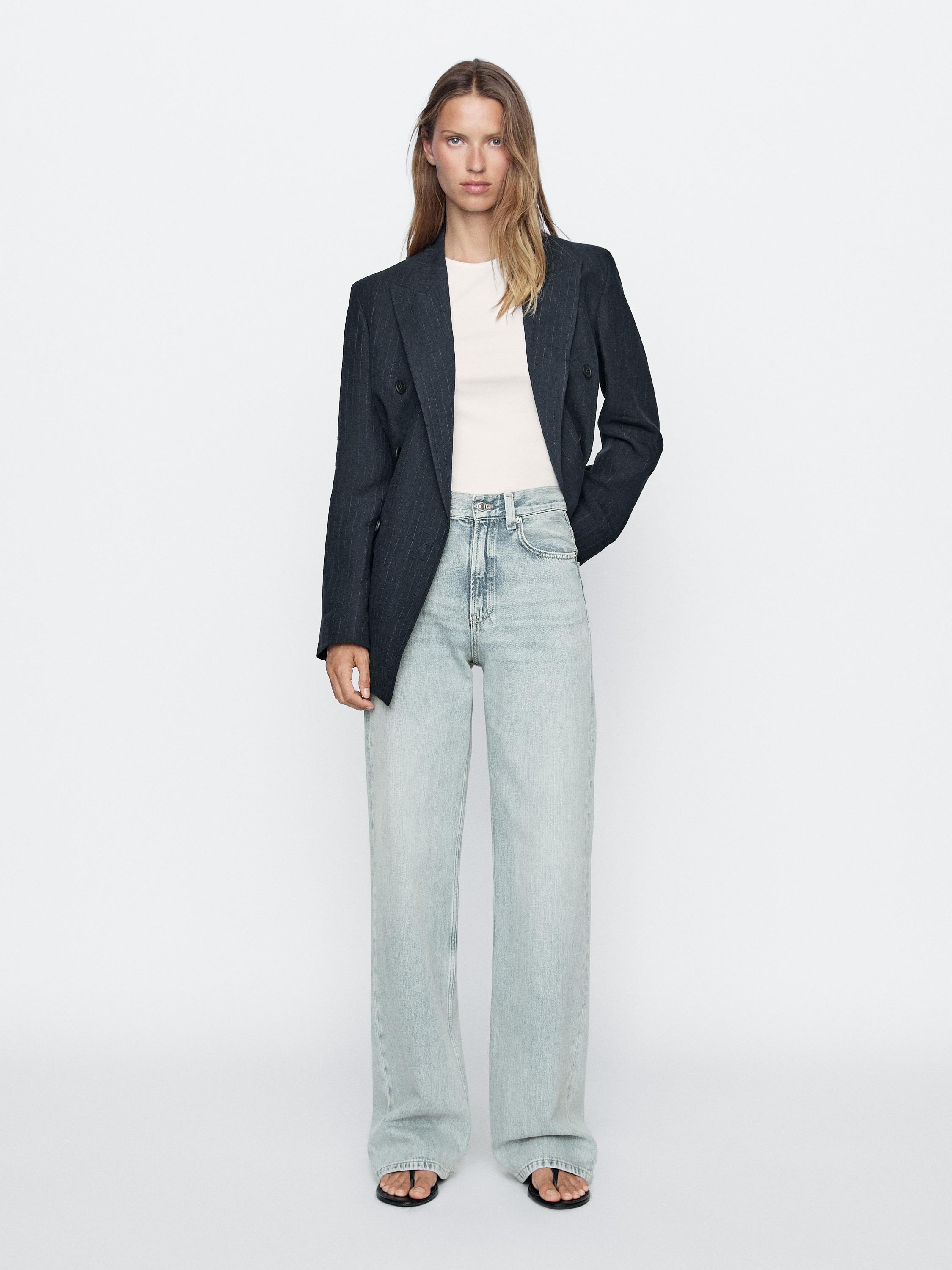 High-waist wide-leg jeans