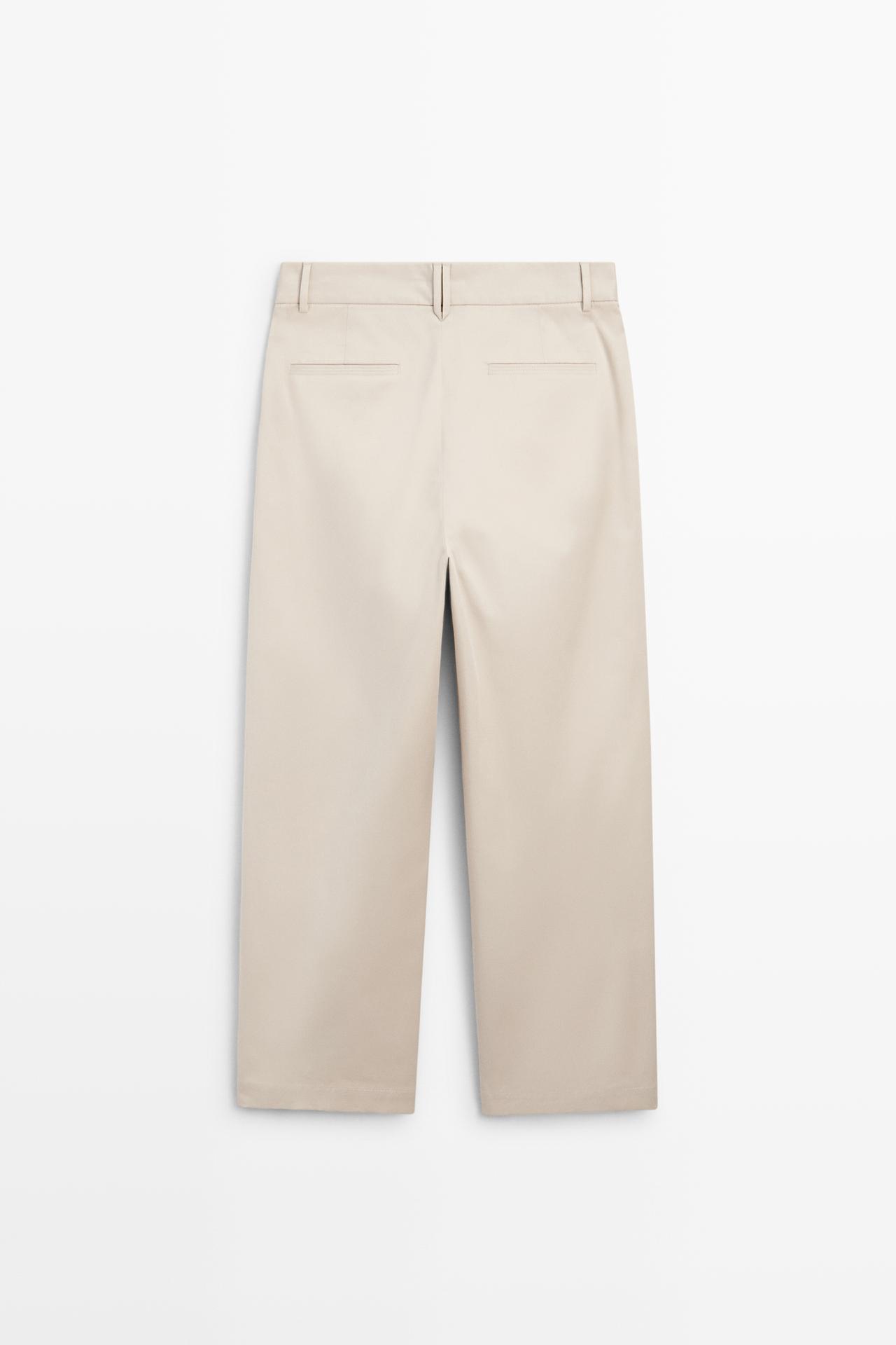 Flowing pants with darts — BEIGE