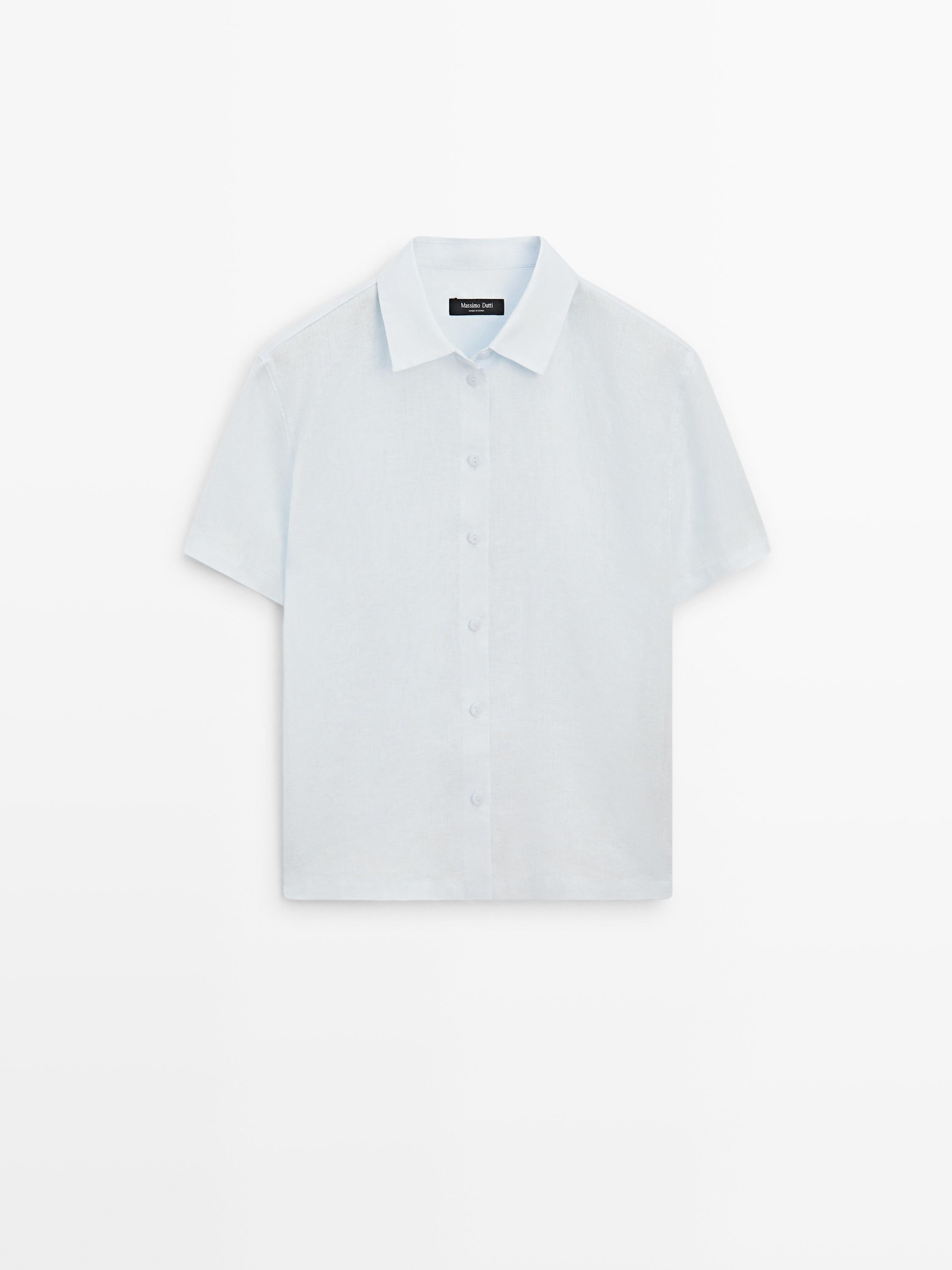 Camisa manga corta 100% lino