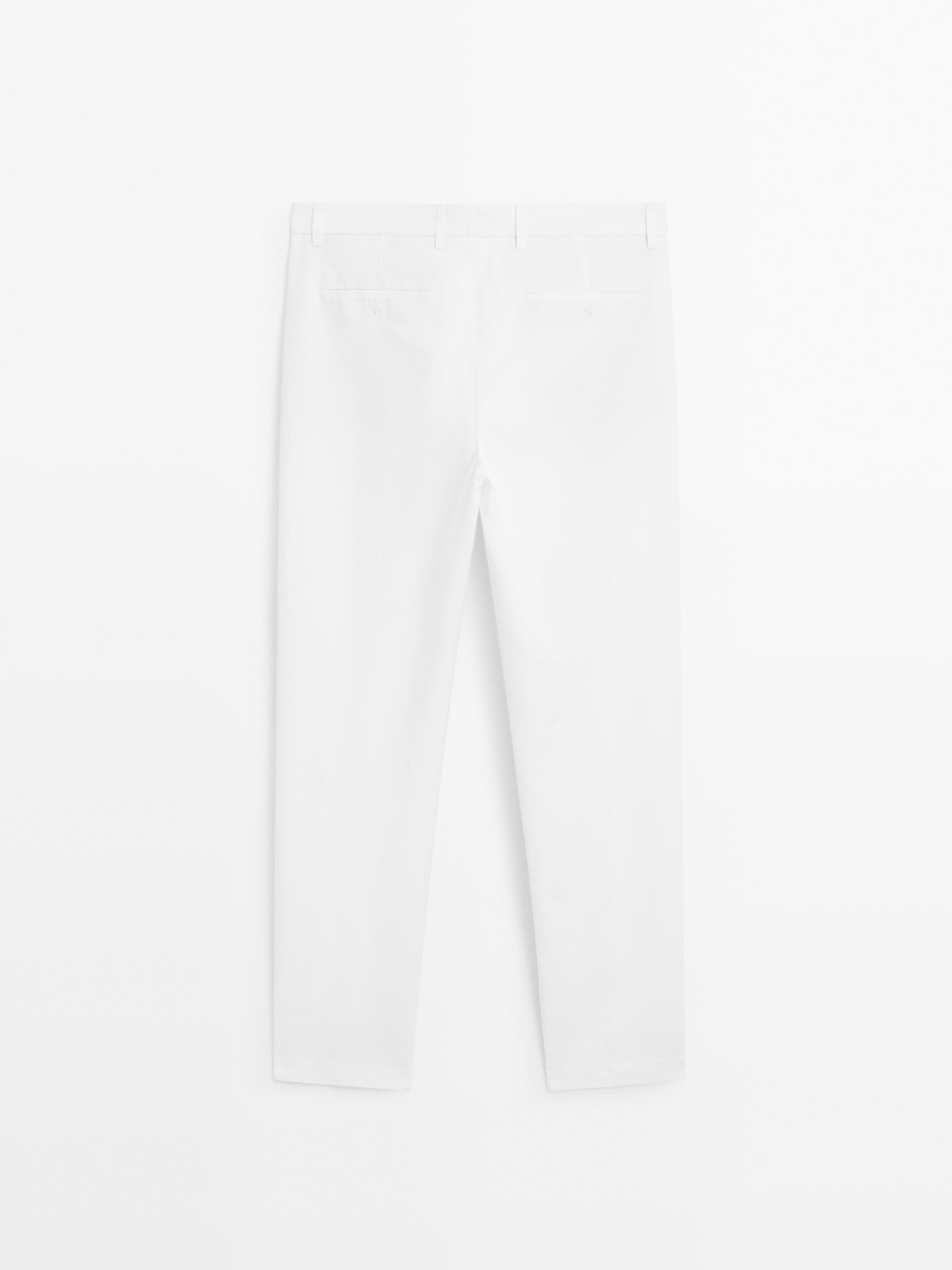 Puuvillasegused alt kitsenevad püksid, tapered fit