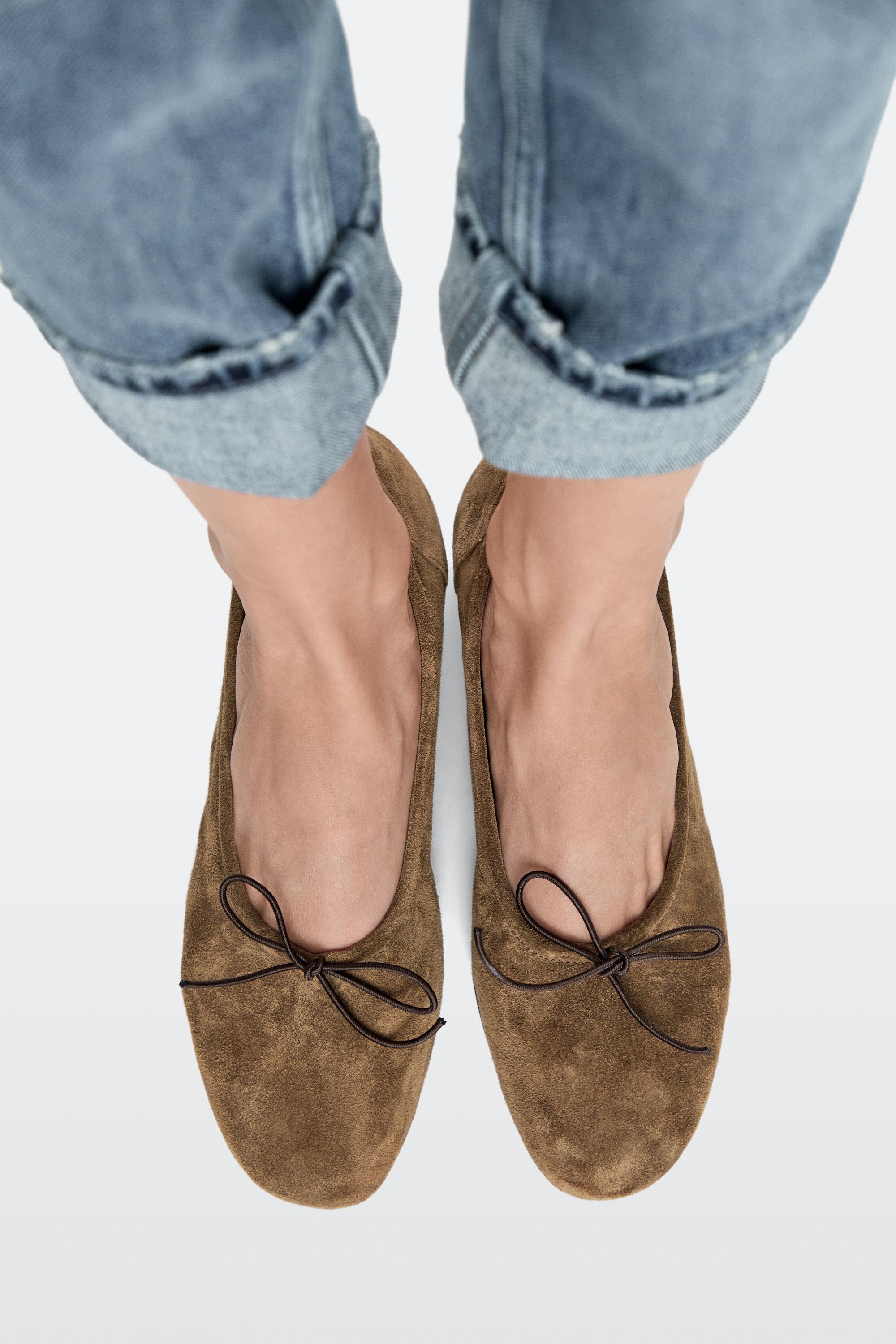 High-heel ballerinas — CAMEL