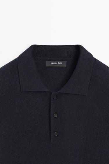 Wool blend polo sweater — NAVY BLUE 9