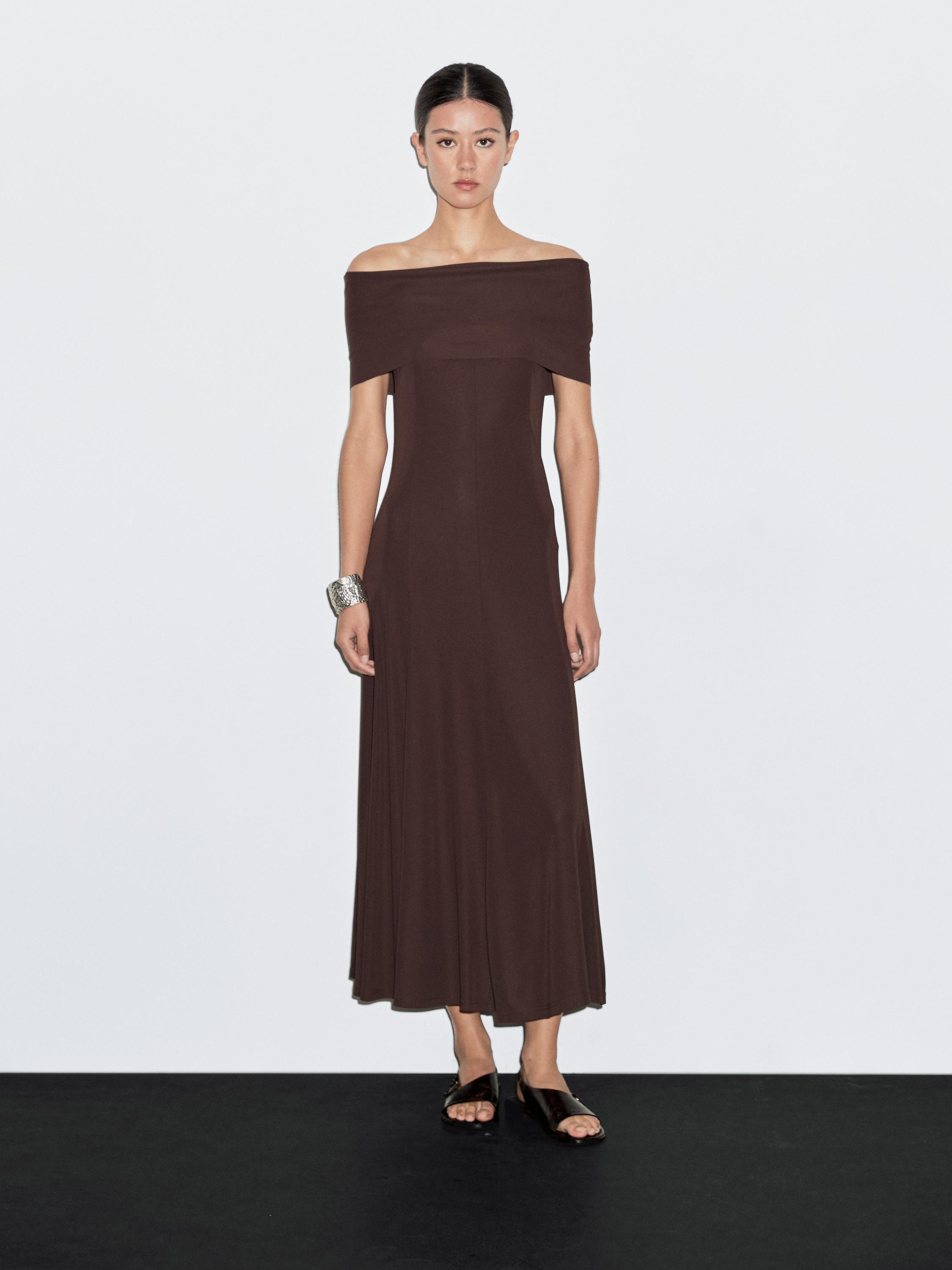 Vestido comprido strapless