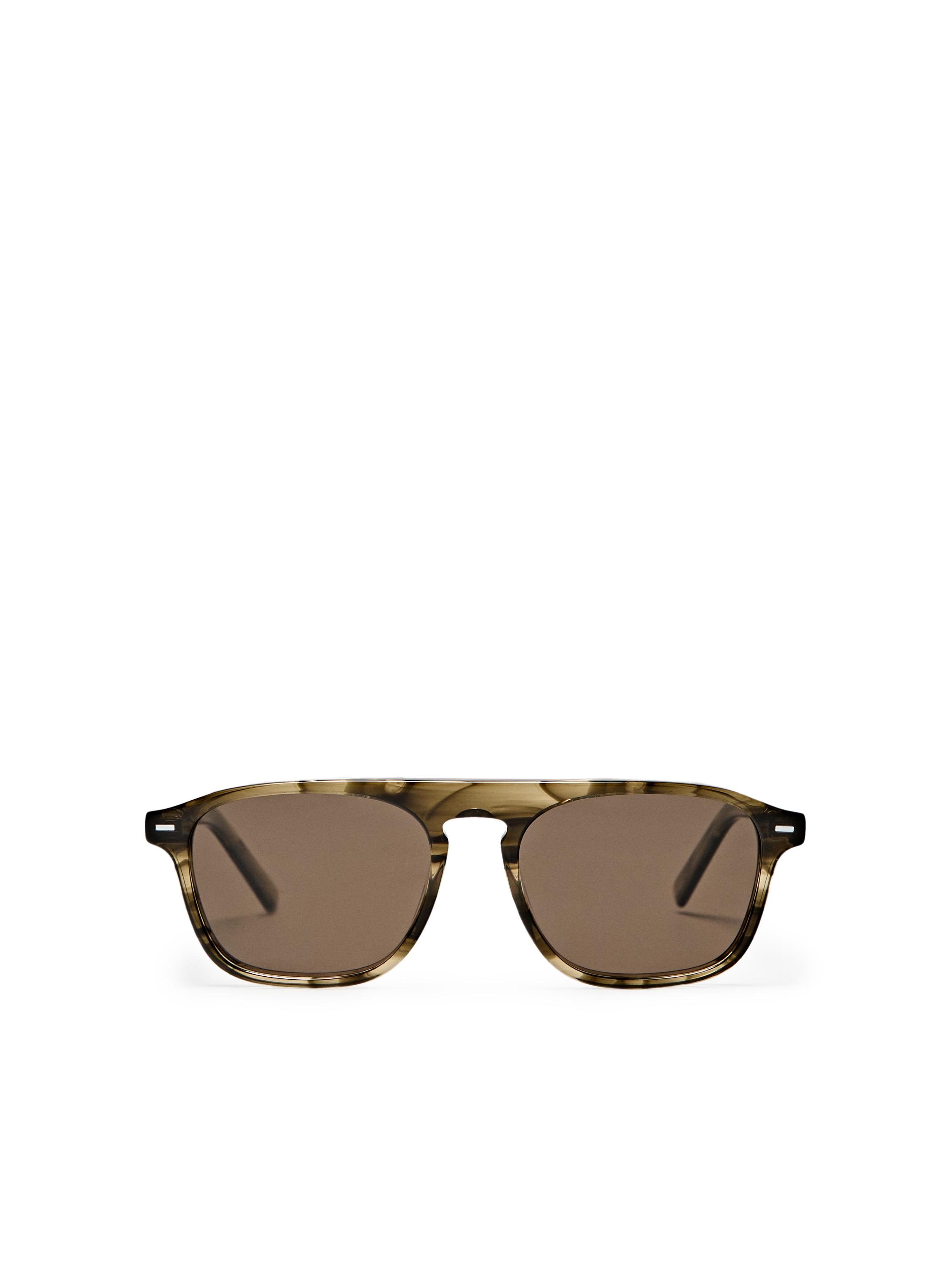D-frame sunglasses — GREEN MARL