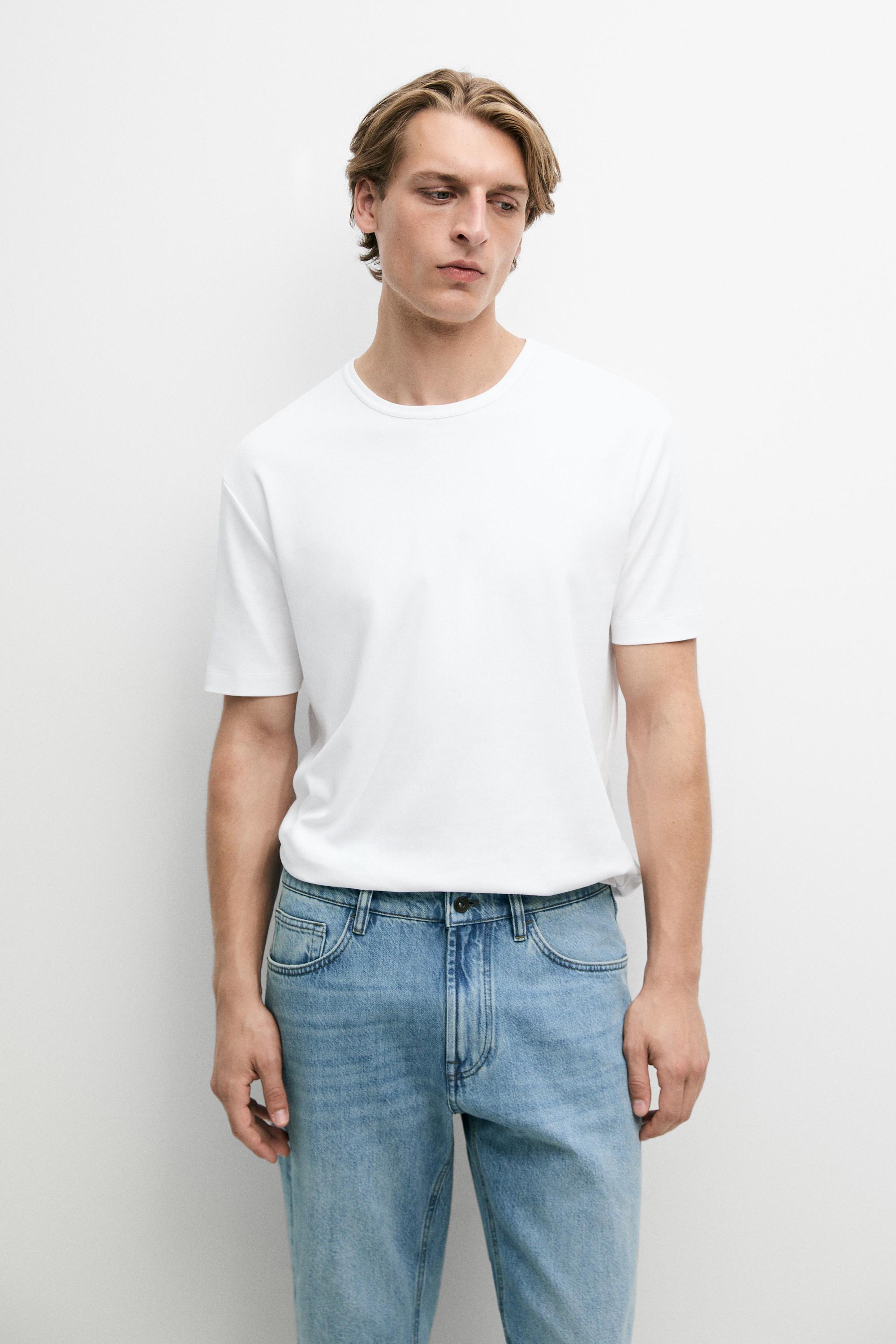 100% Cotton Short-Sleeve T-Shirt — WHITE