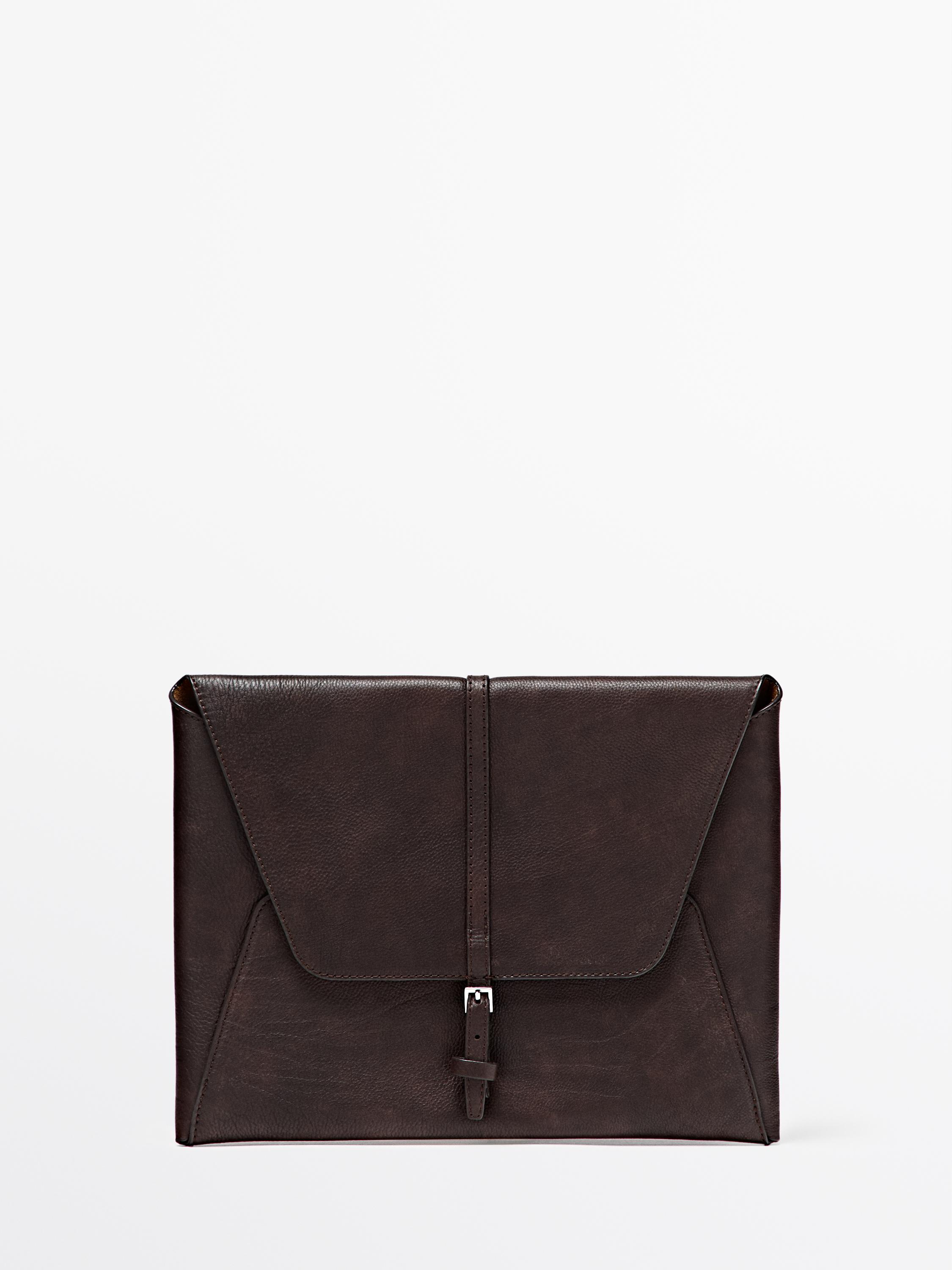 Nappa leather iPad case — BROWN