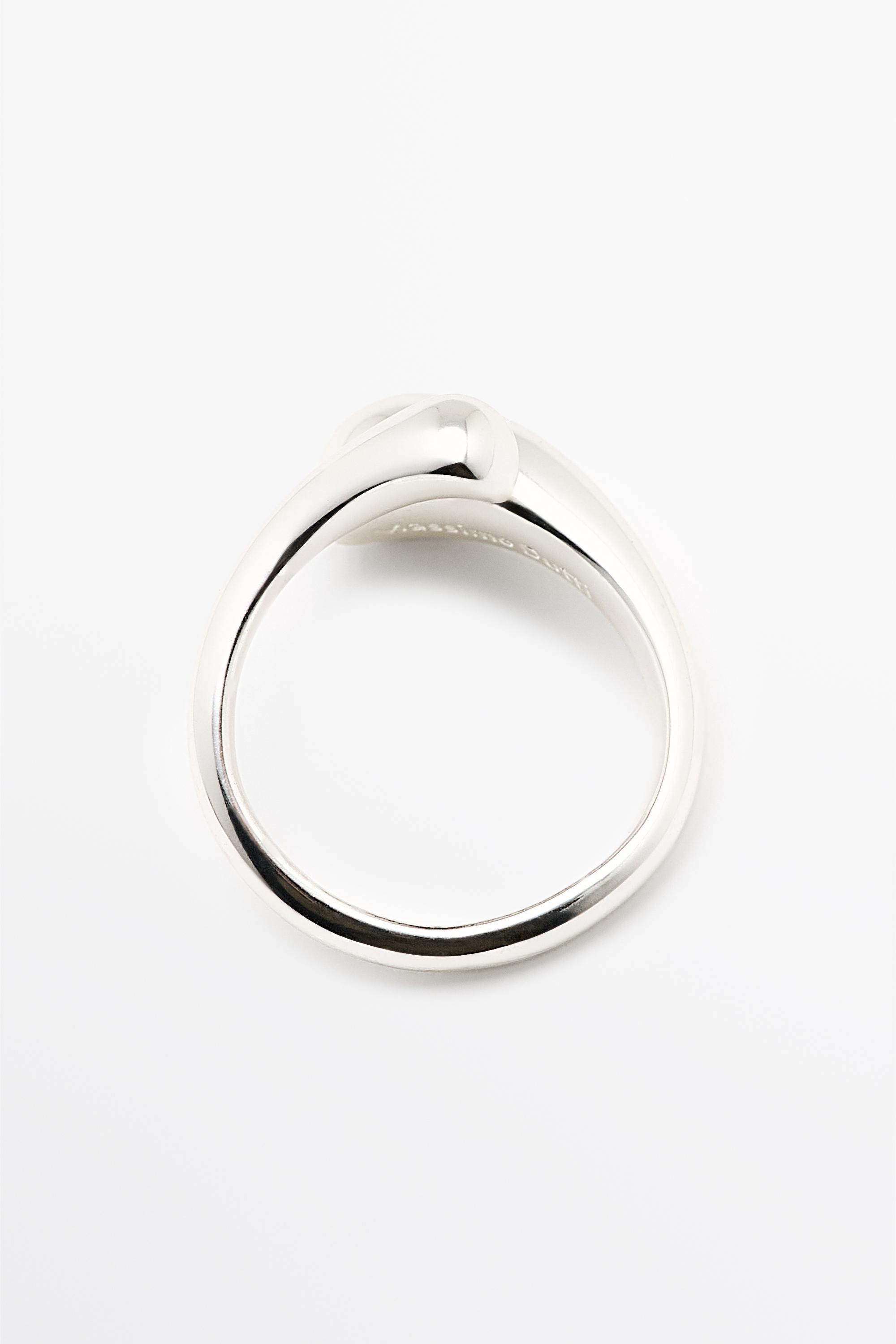Double teardrop ring — SILVER