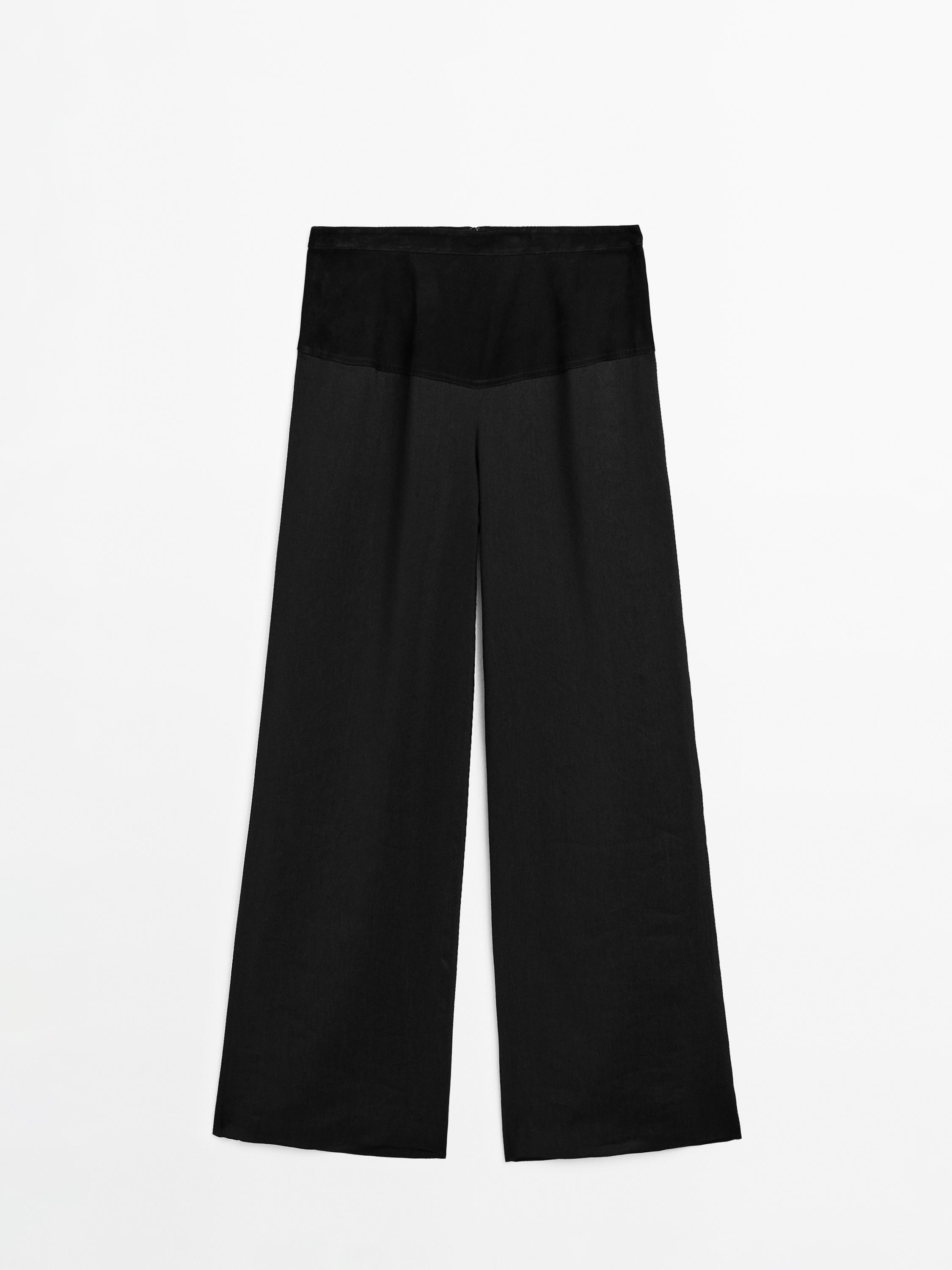 Flowing trousers with leather corset belt detail - Limited Edition