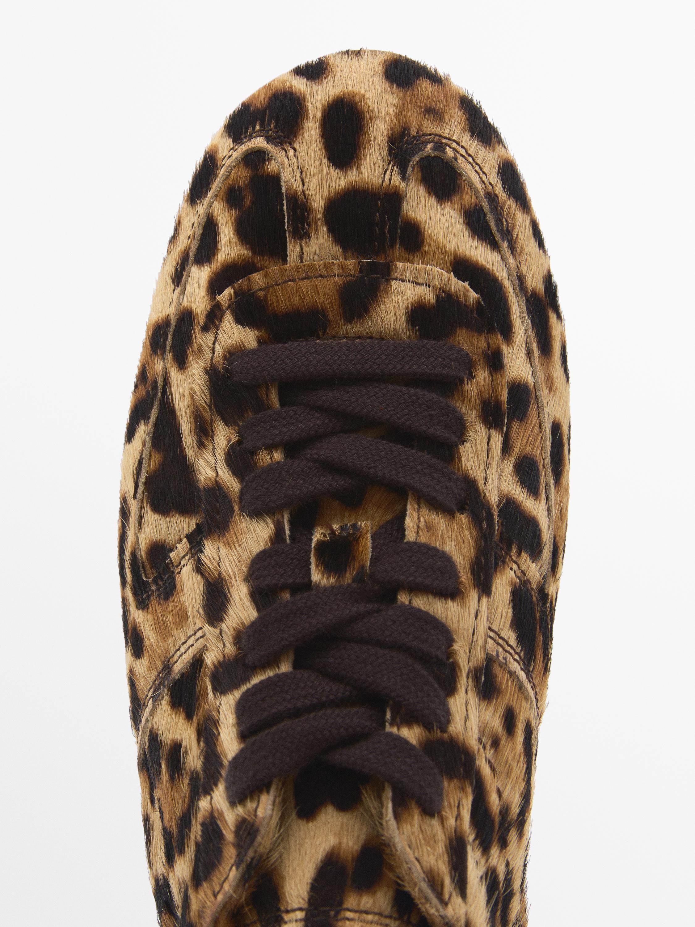 Animal print trainers