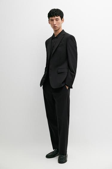 100% cool wool suit blazer — BLACK 1