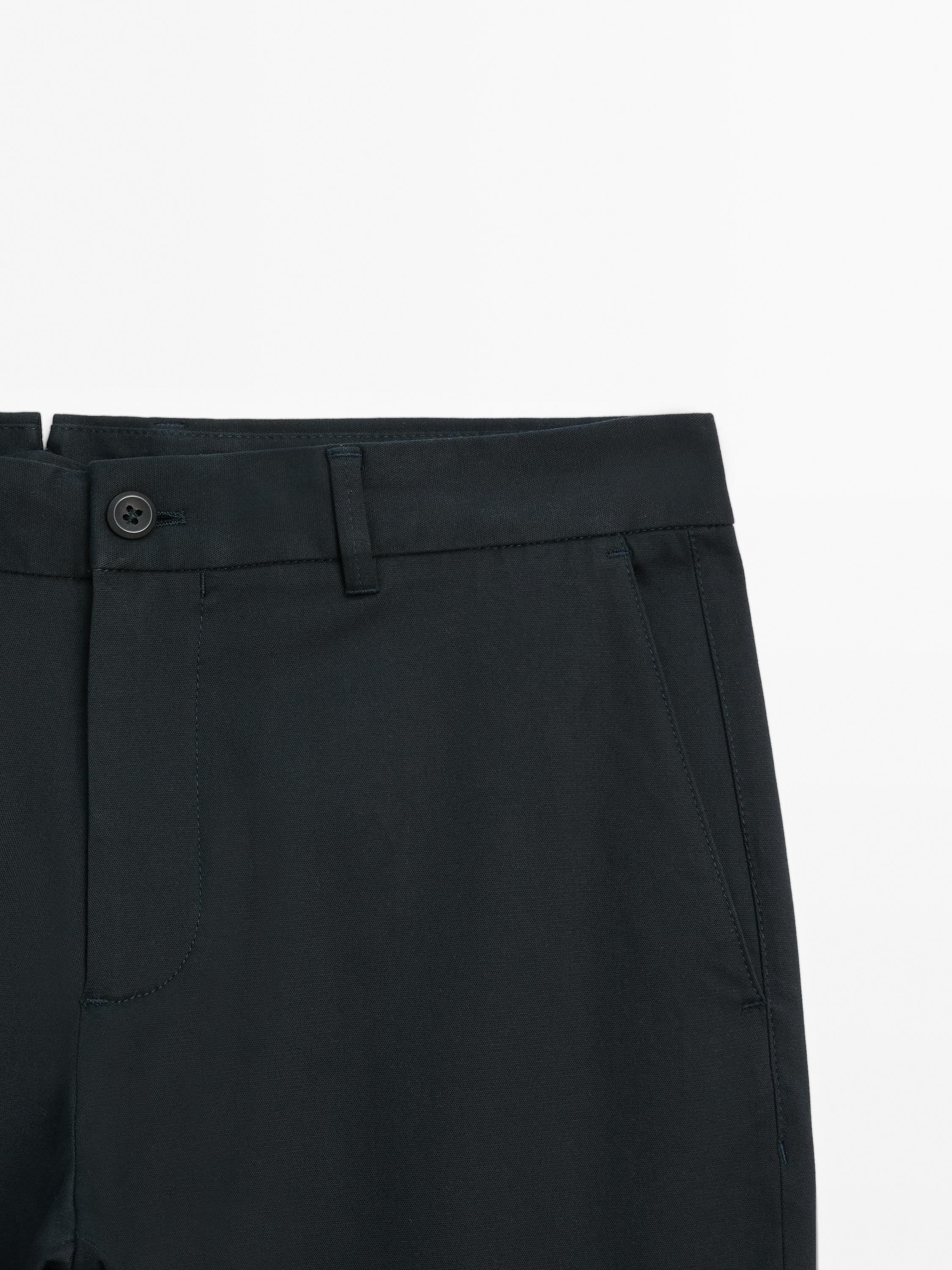 Pantalón slim fit confort mezcla algodón