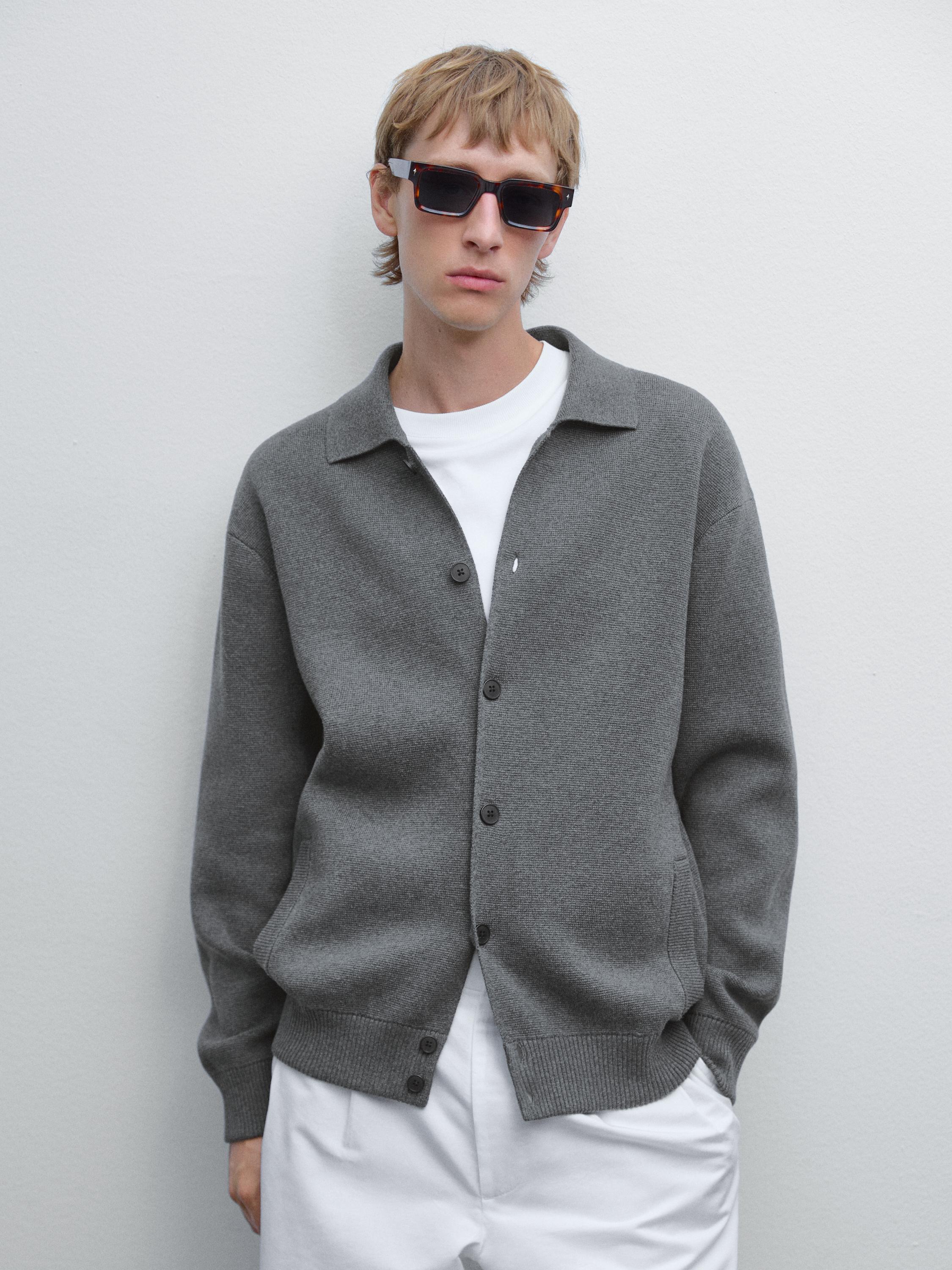 100% cotton knit cardigan