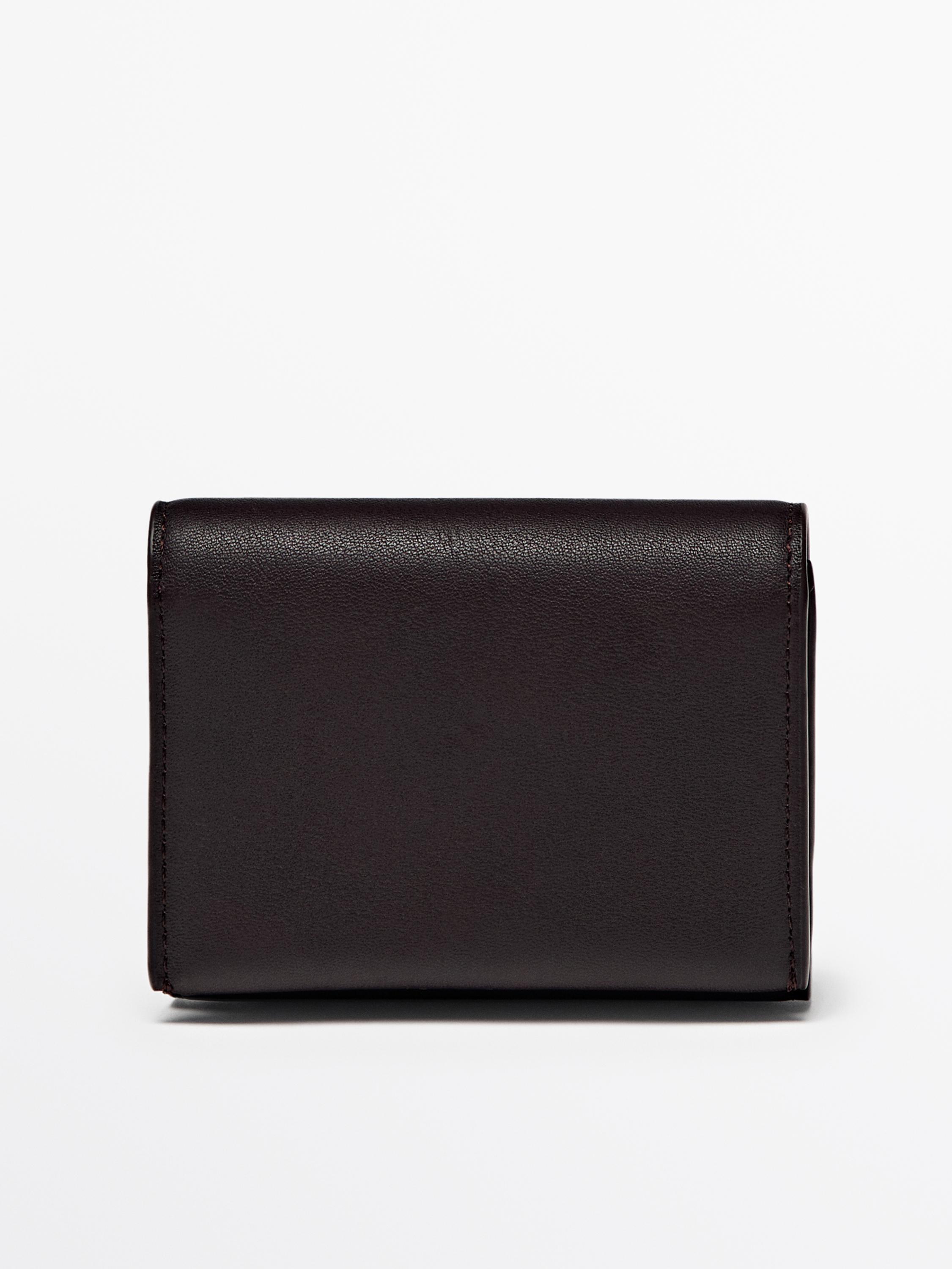 Compact nappa leather wallet
