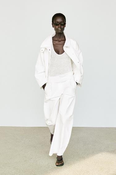 Flowing barrel fit pants — WHITE 1