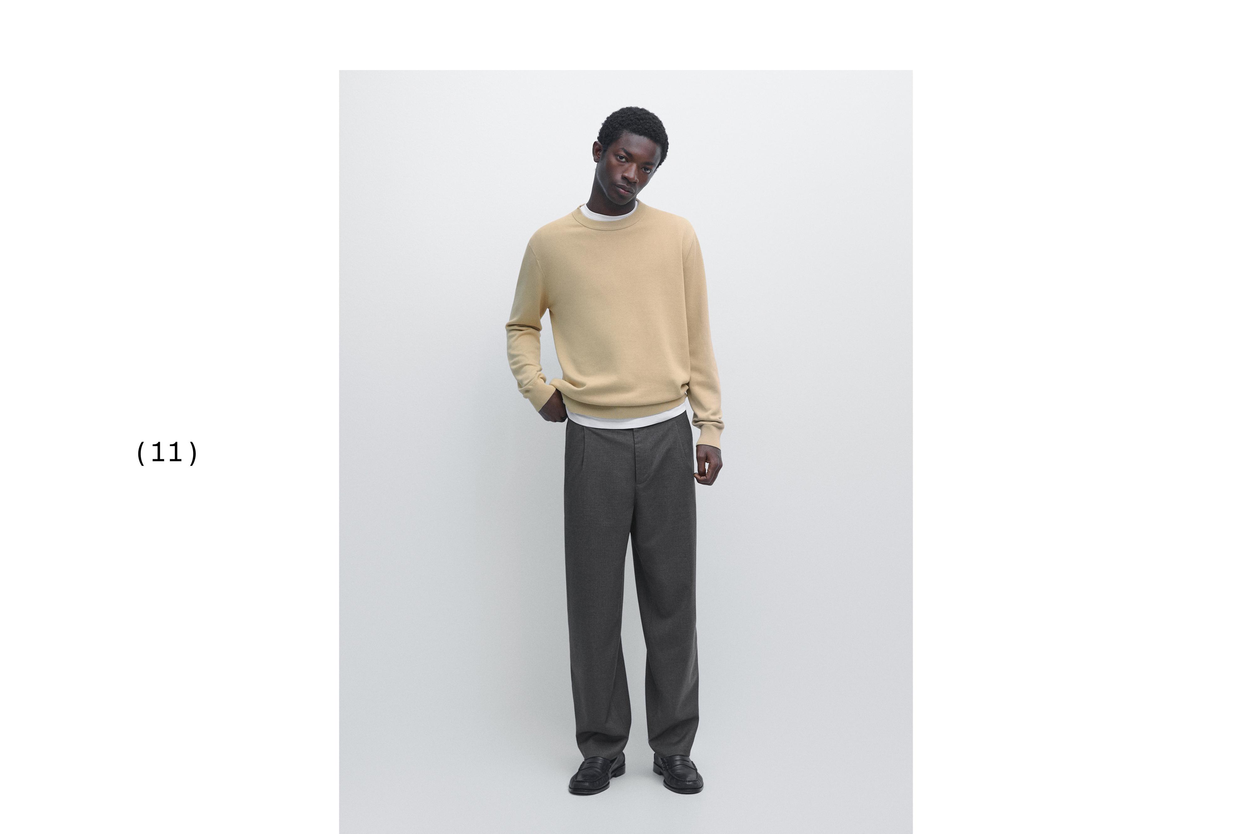Wool blend darted trousers — GREY