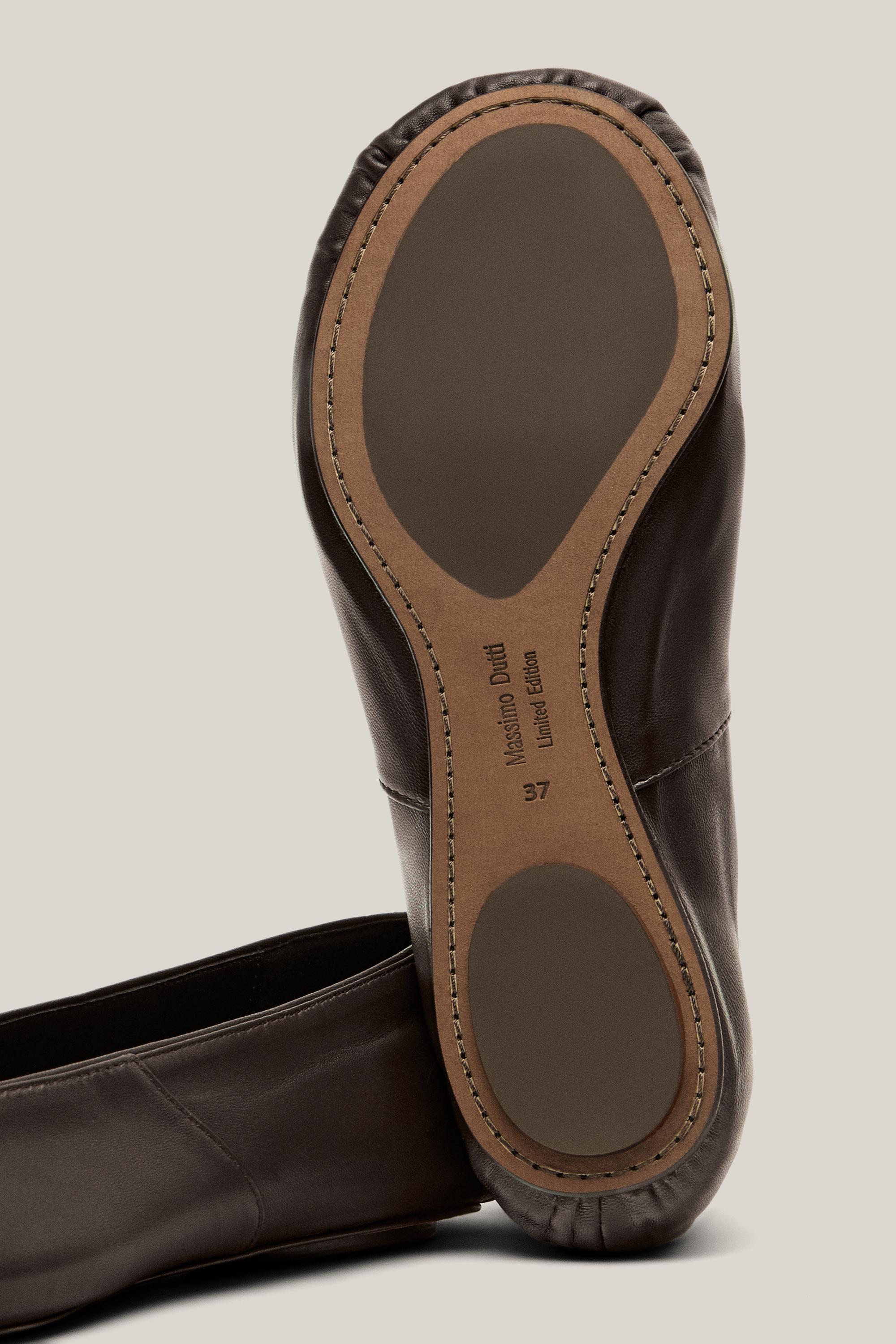 Soft leather ballet flats - Limited Edition · Brown · Balletâ