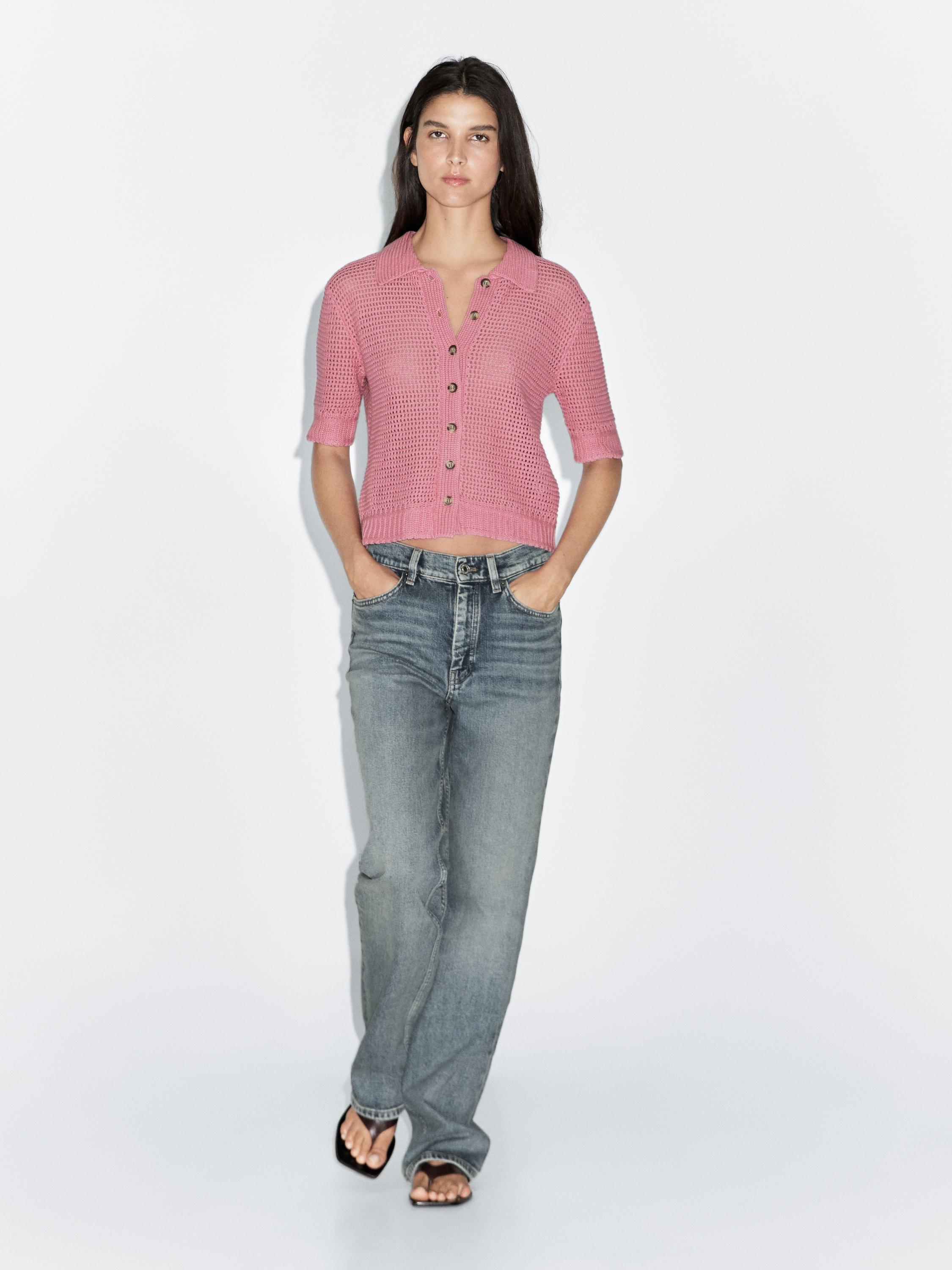 High-waist wide-leg jeans