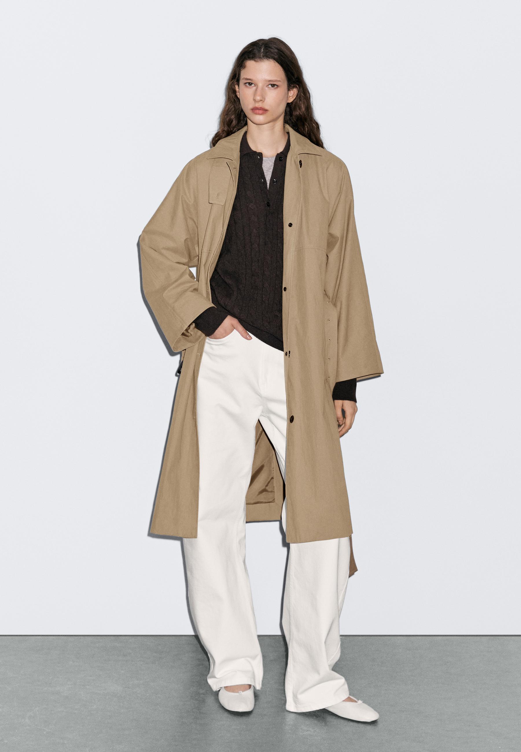 Cotton blend trench coat