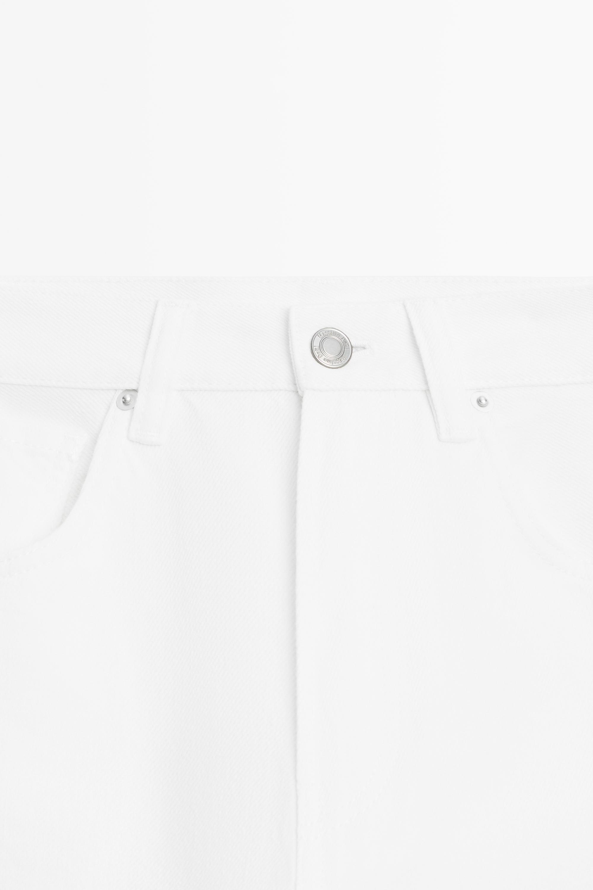 High-waist wide-leg jeans — Off white