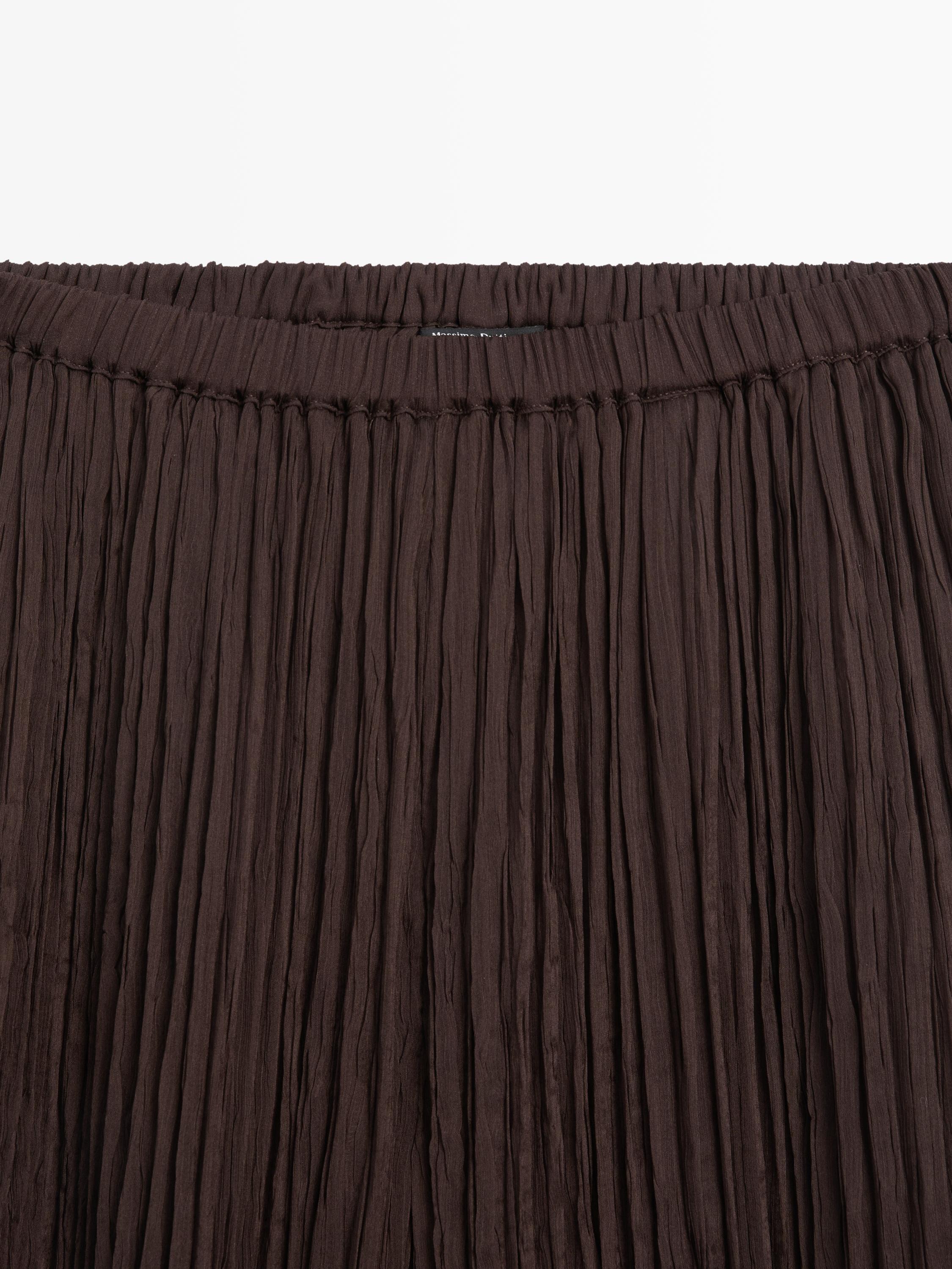 Sarouel trousers with pleated detail — BROWN