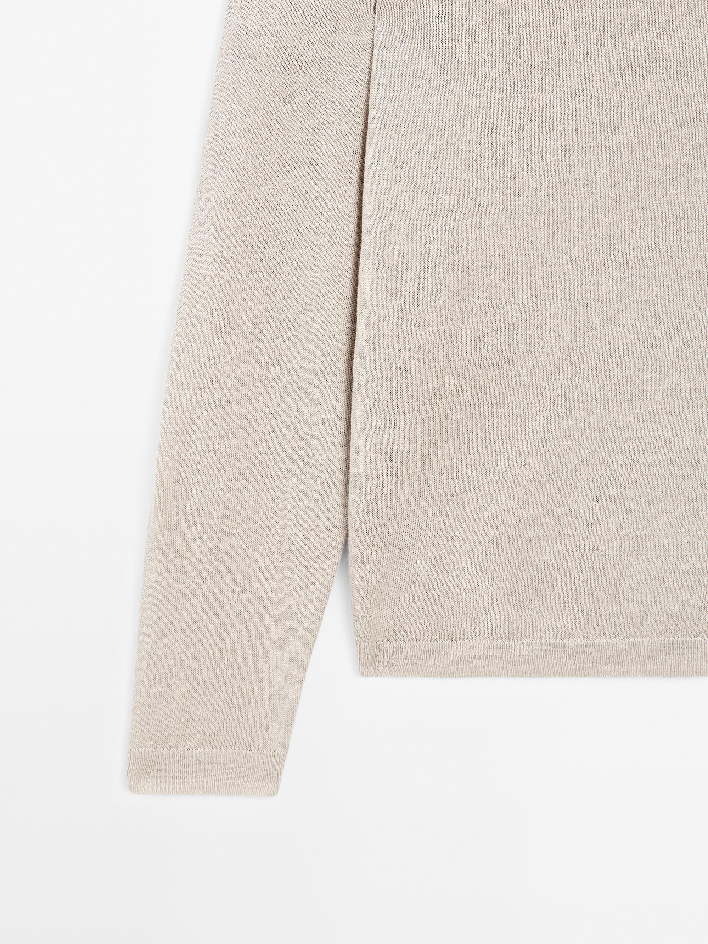100% linen fine knit sweater