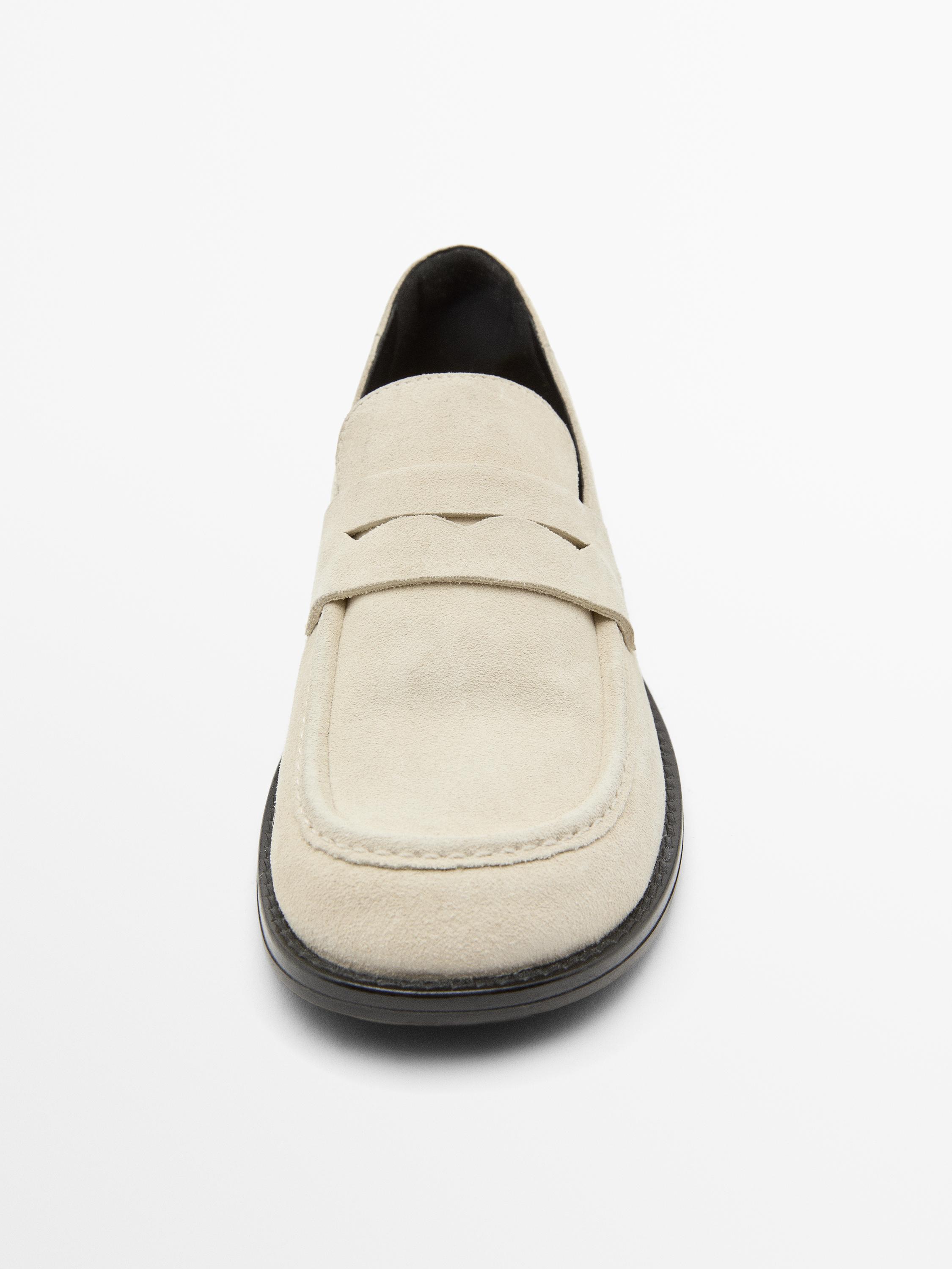 Mocassins croûte de cuir