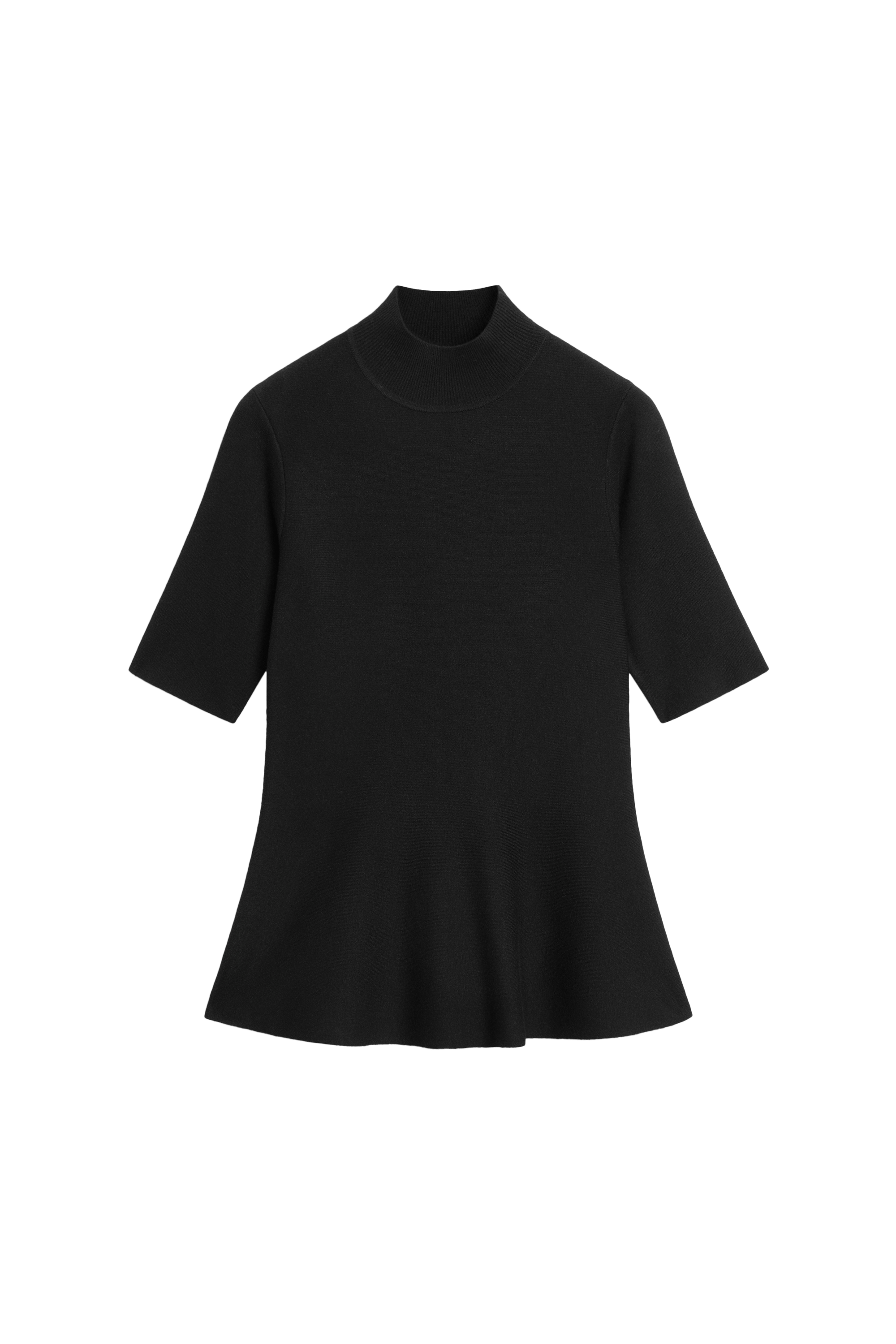 Massimo Dutti Peplum detaylı triko üst görsel 5