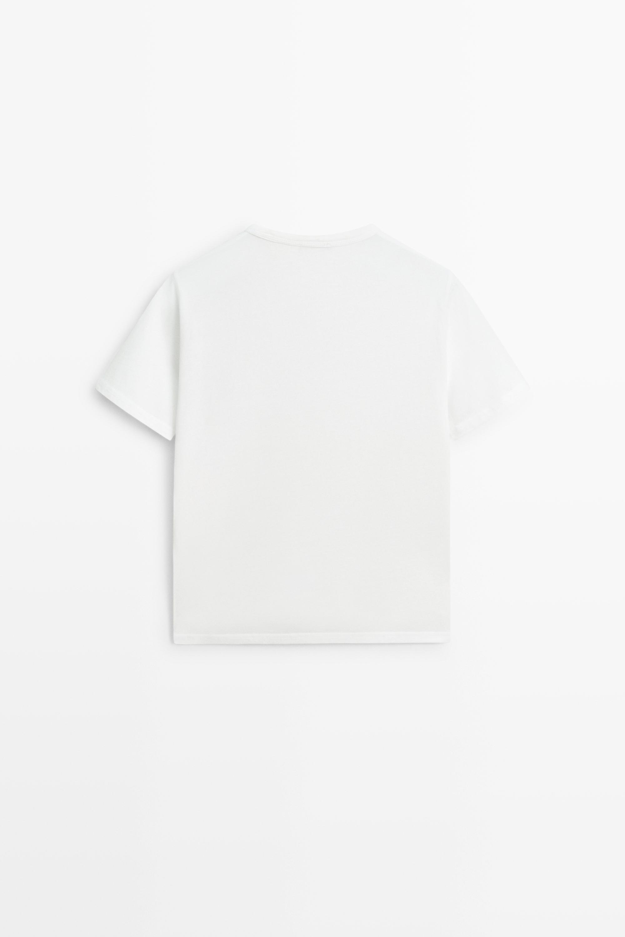 100% cotton short sleeve T-shirt — Off white