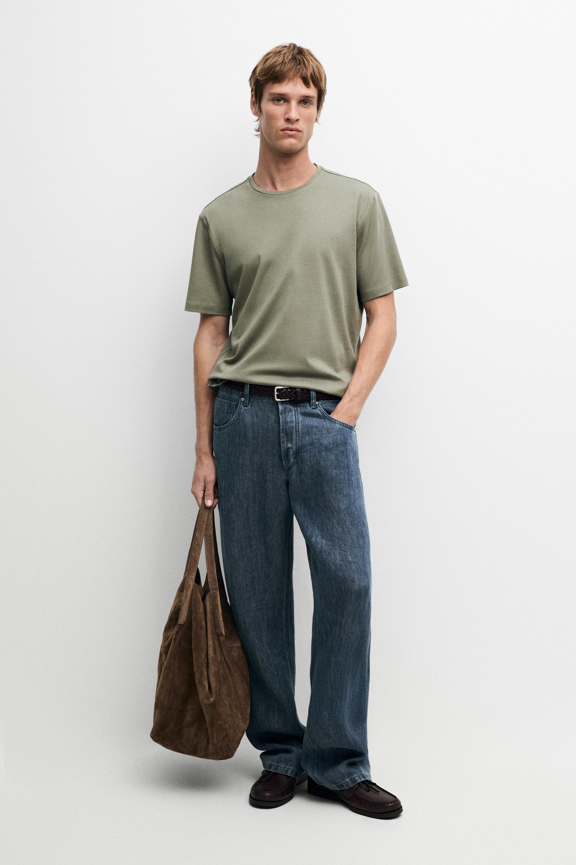 Cotton blend short sleeve T-shirt