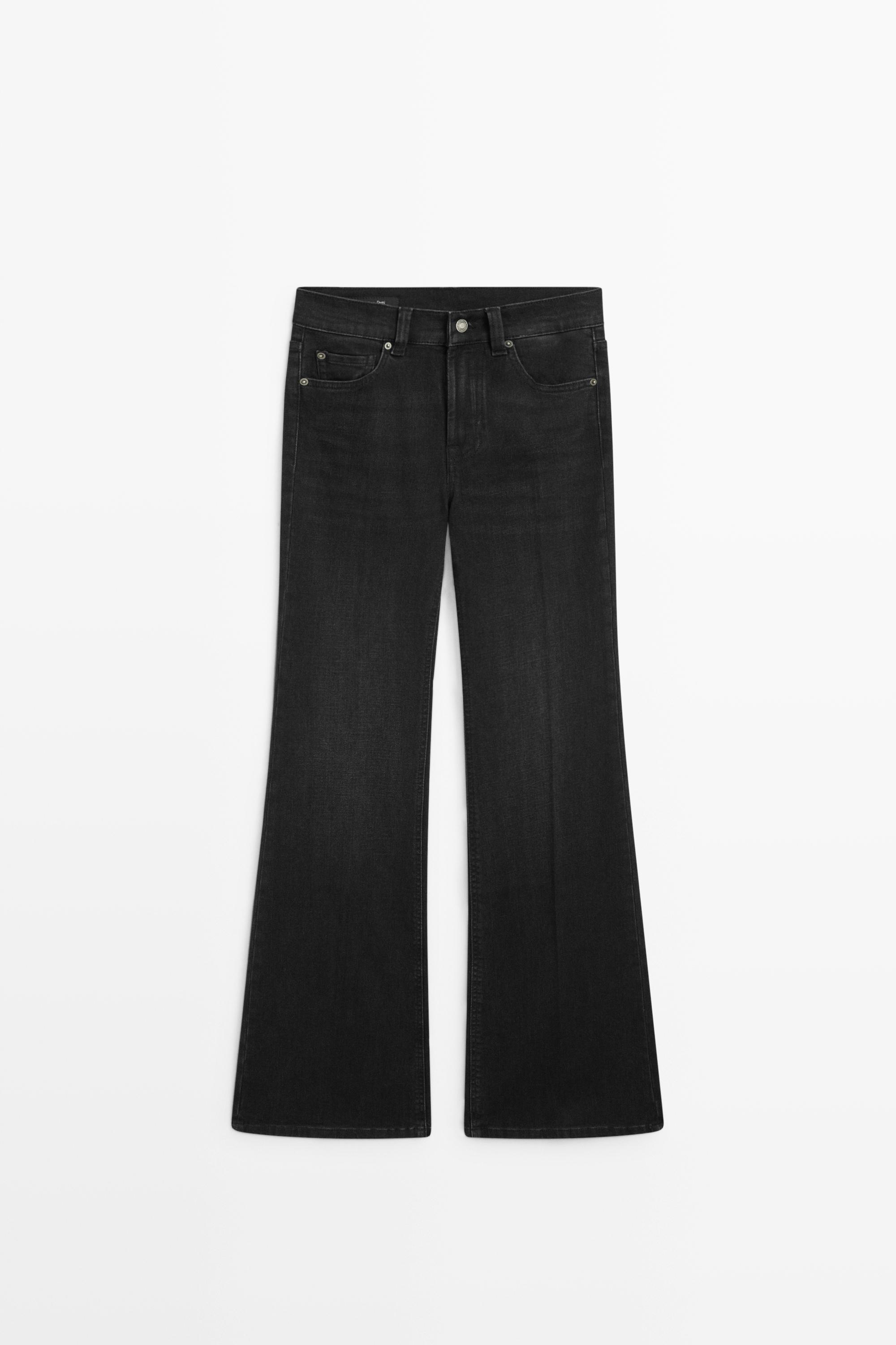 High-waist skinny flare jeans