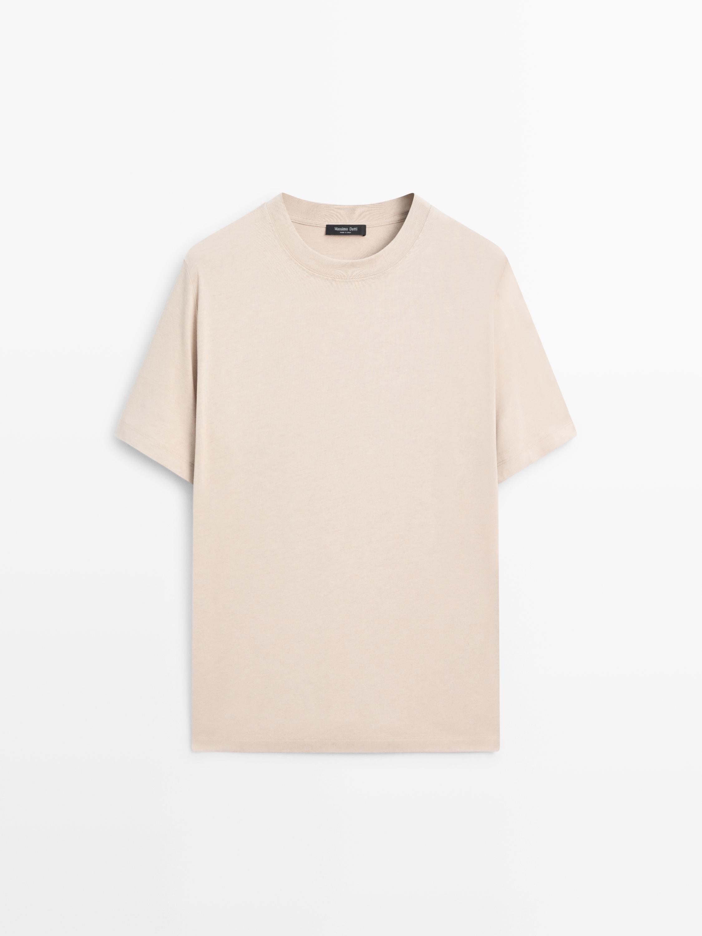 Short sleeve cotton blend T-shirt