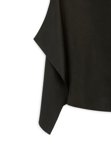 Flowing satin skirt with split detail - LIMITED EDITION — DARK GREEN 8