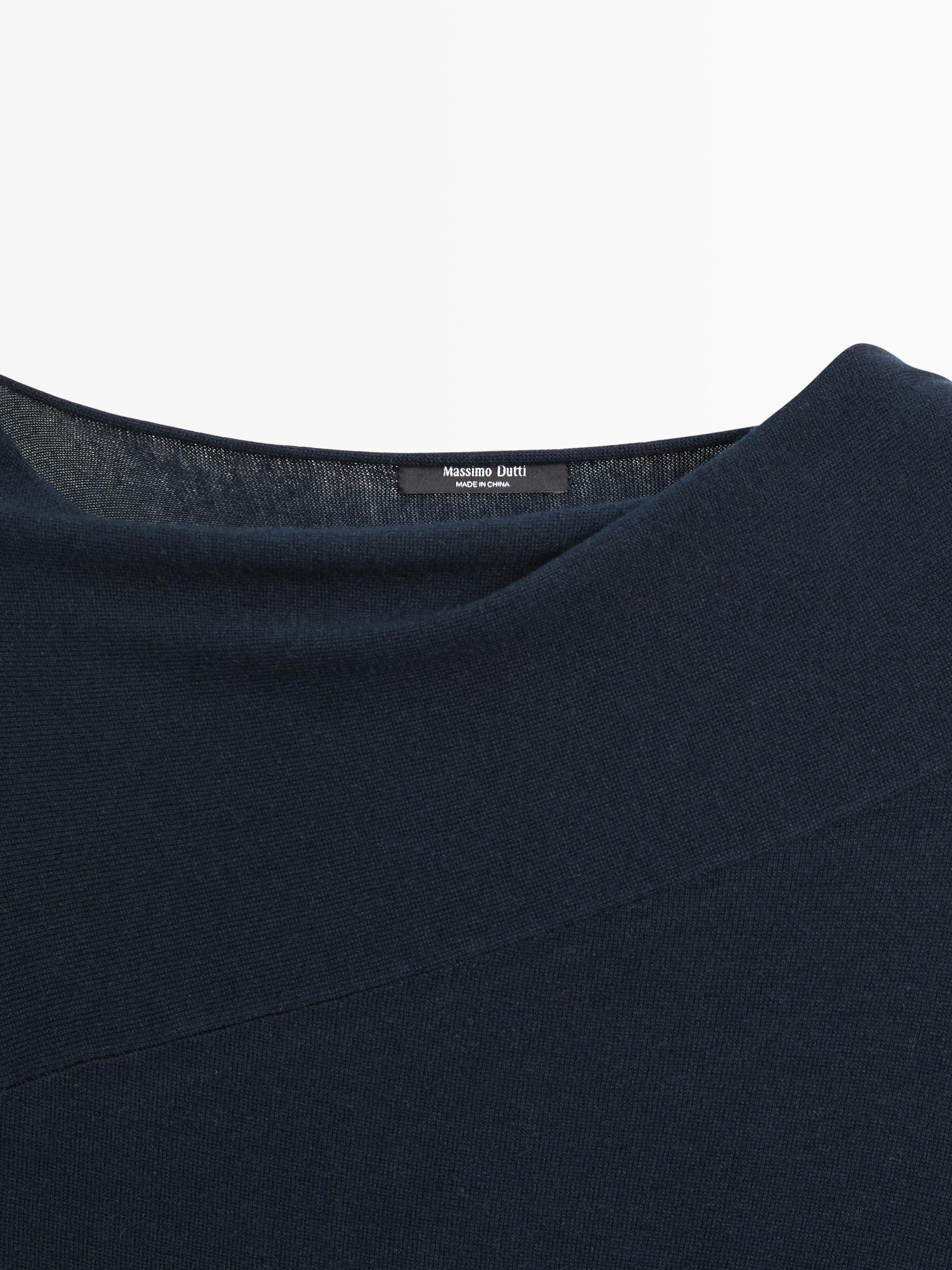 Camisola de malha com cachecol e mistura de seda - COLEÇÃO STUDIO