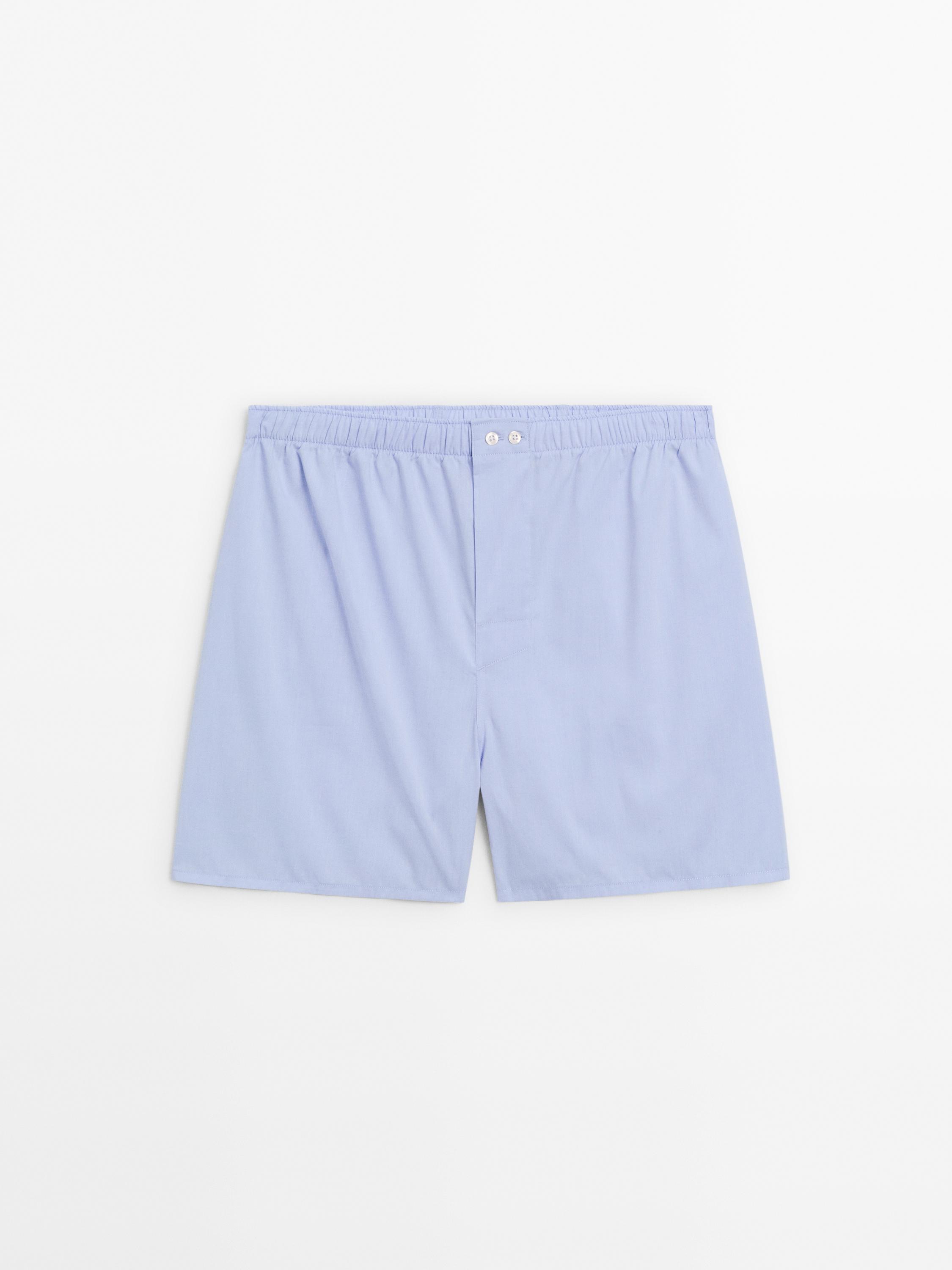 Plain poplin boxers — SKY BLUE