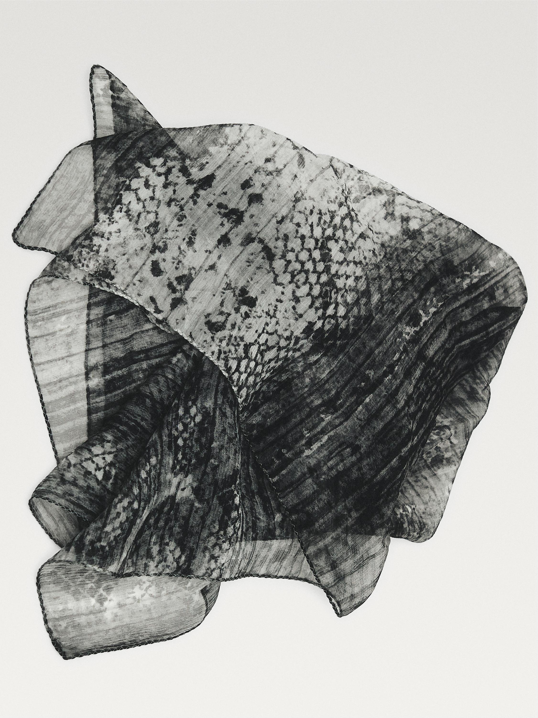 Silk animal print scarf