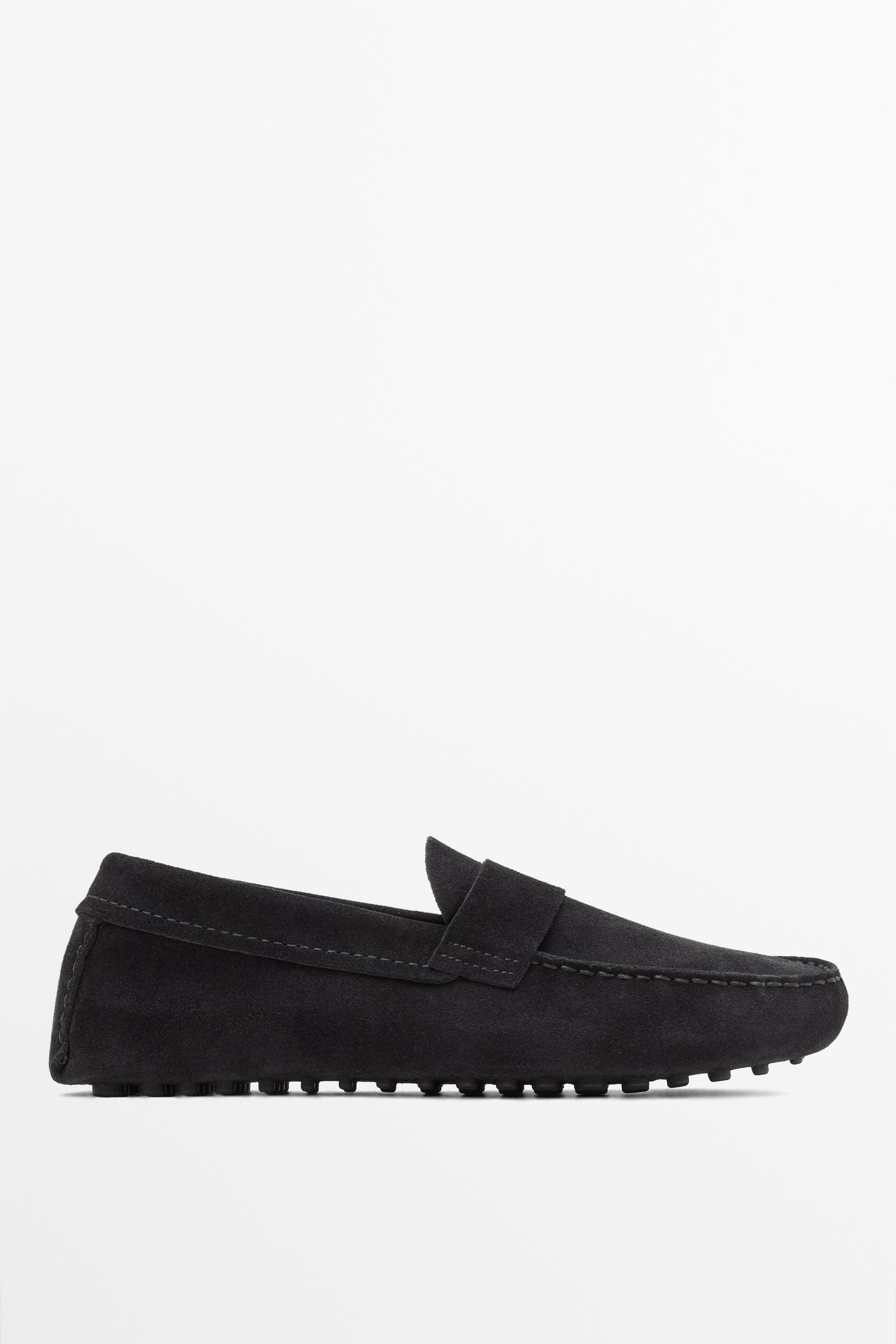 Soft leather ziowa penny loafers — Dark blue