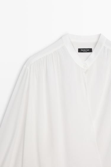 Flowing wrap blouse — CREAM 9