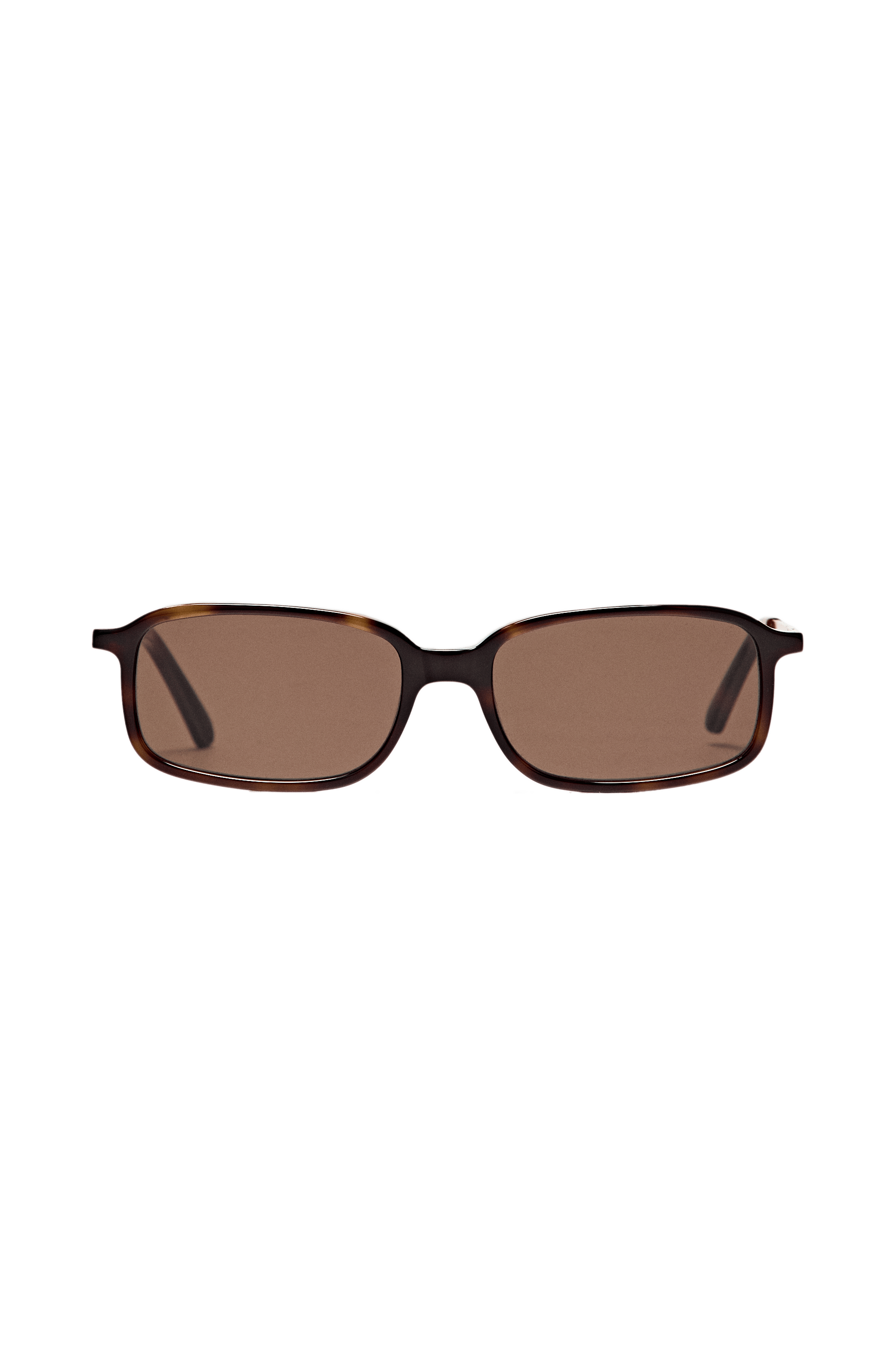 Contrast rectangular sunglasses — BROWN