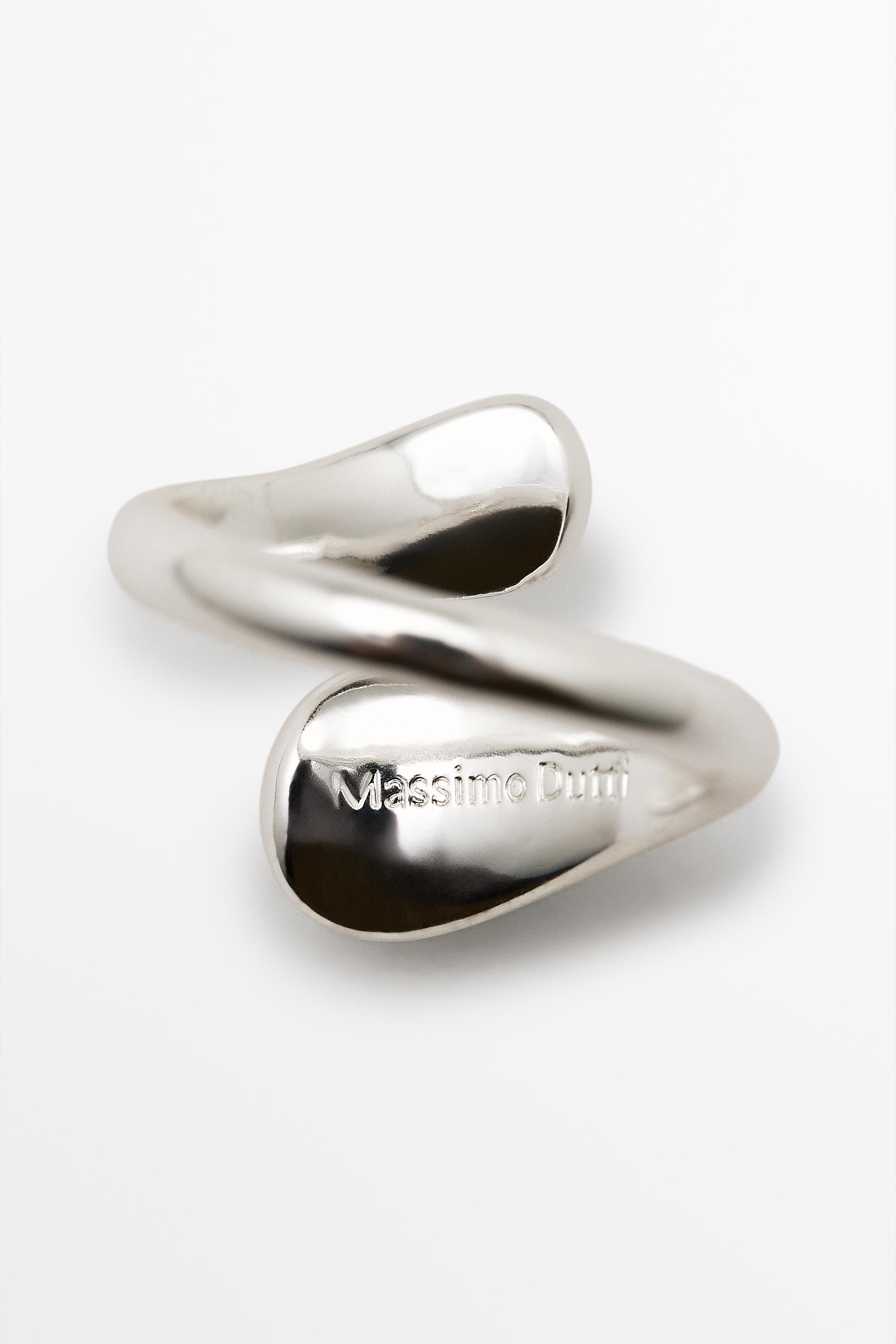 Double teardrop ring — SILVER