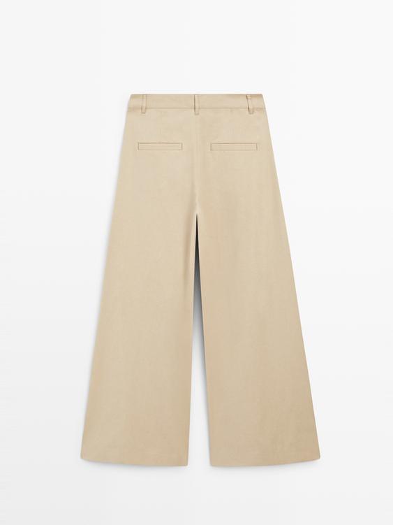 Pilili dökümlü pantolon