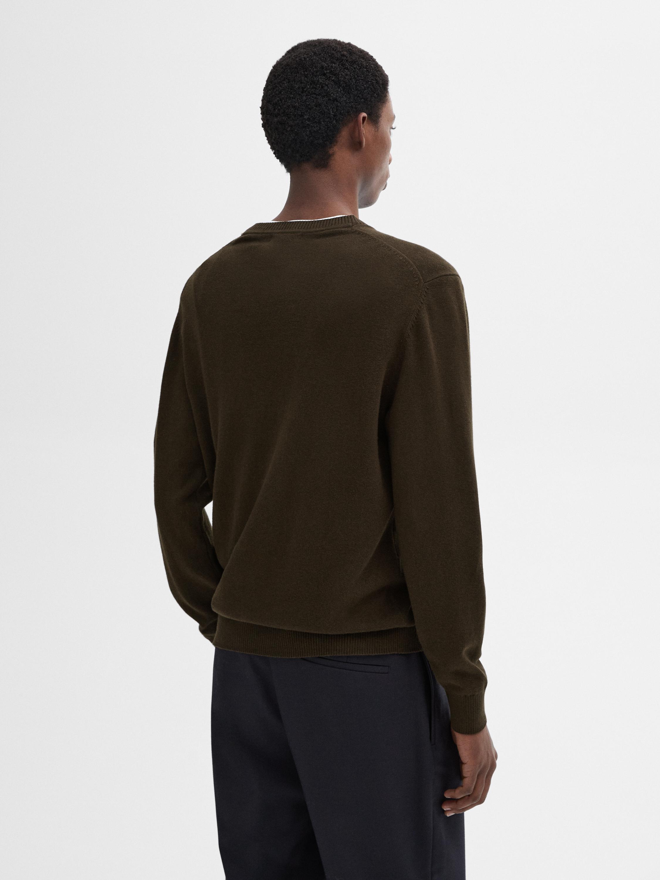 Cotton blend knit sweater