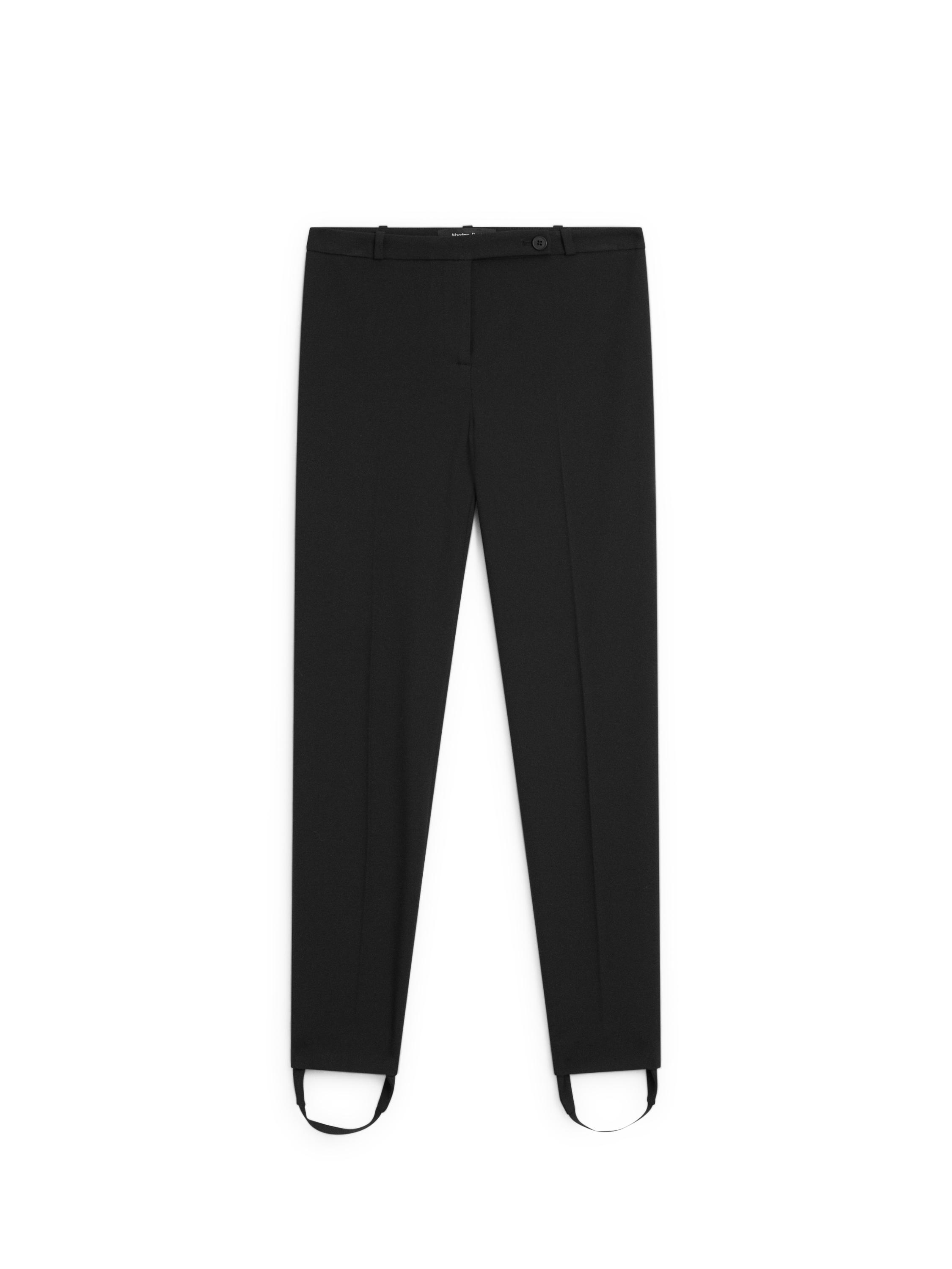 Pants with elasticated hems — BLACK